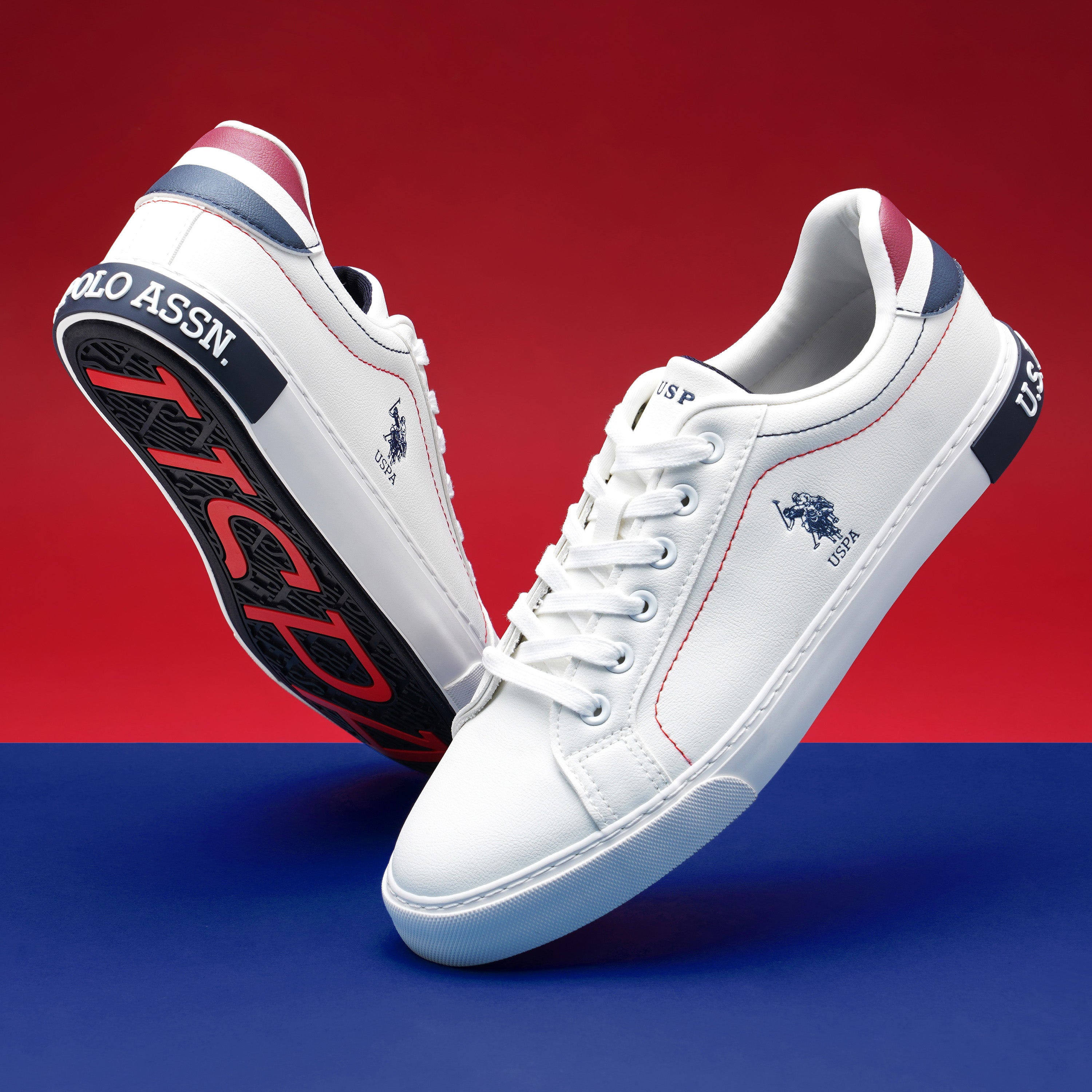 Men Solid Rojas 5.0 Sneakers White - U.S. Polo Assn. India | Large