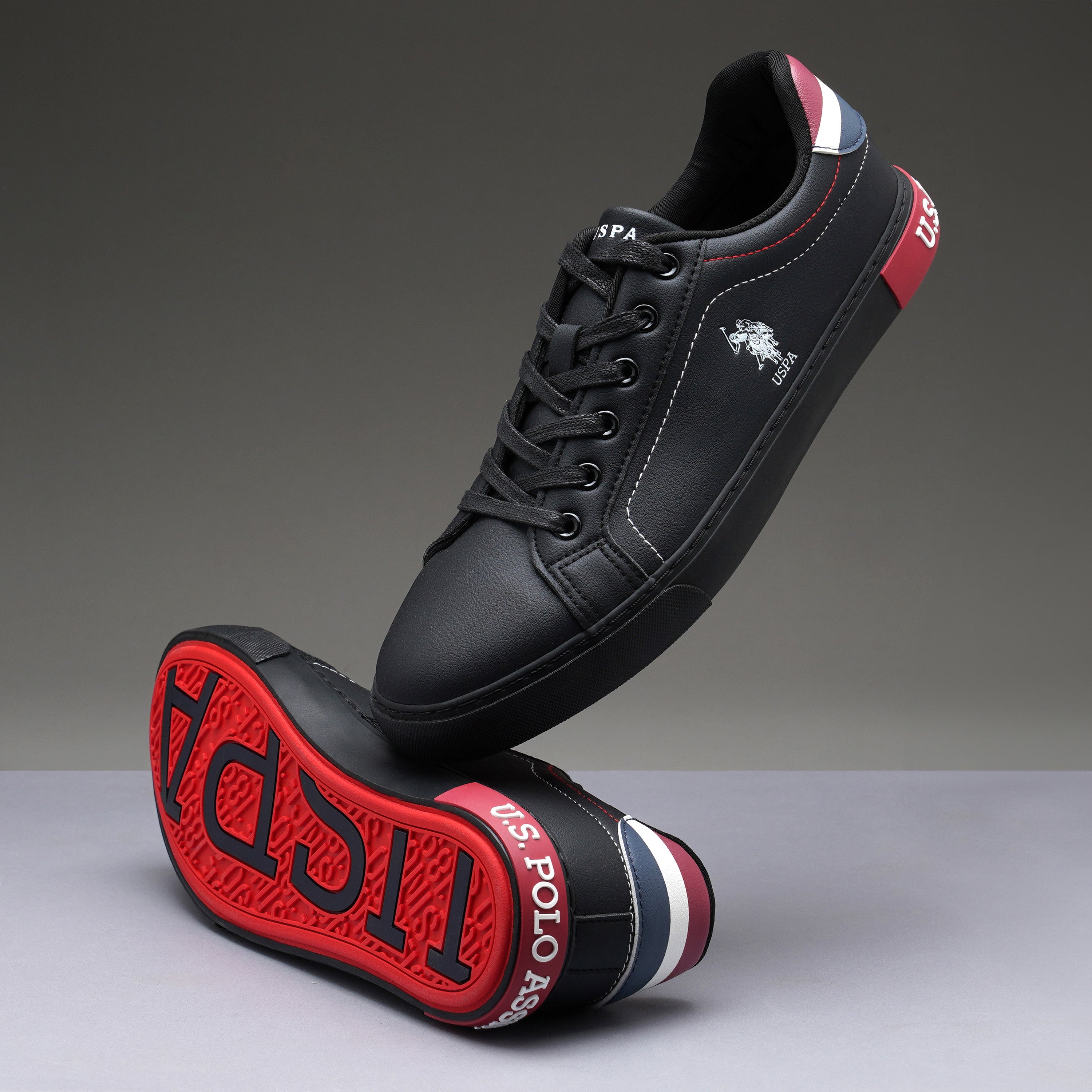 Men Solid Rojas 5.0 Sneakers Black - U.S. Polo Assn. India | Large