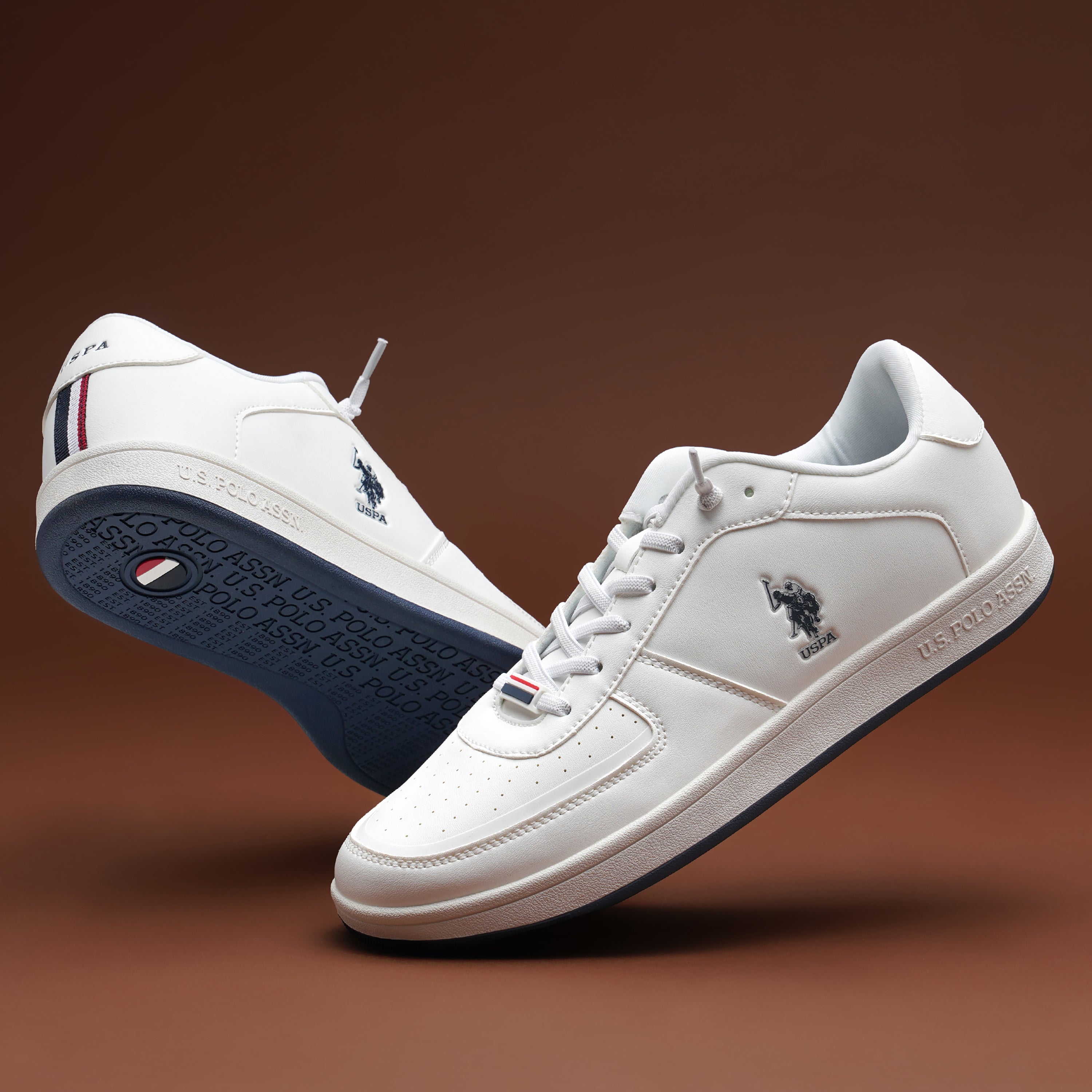 Men Solid Rein 3.0 Sneakers Off White - U.S. Polo Assn. India | Large