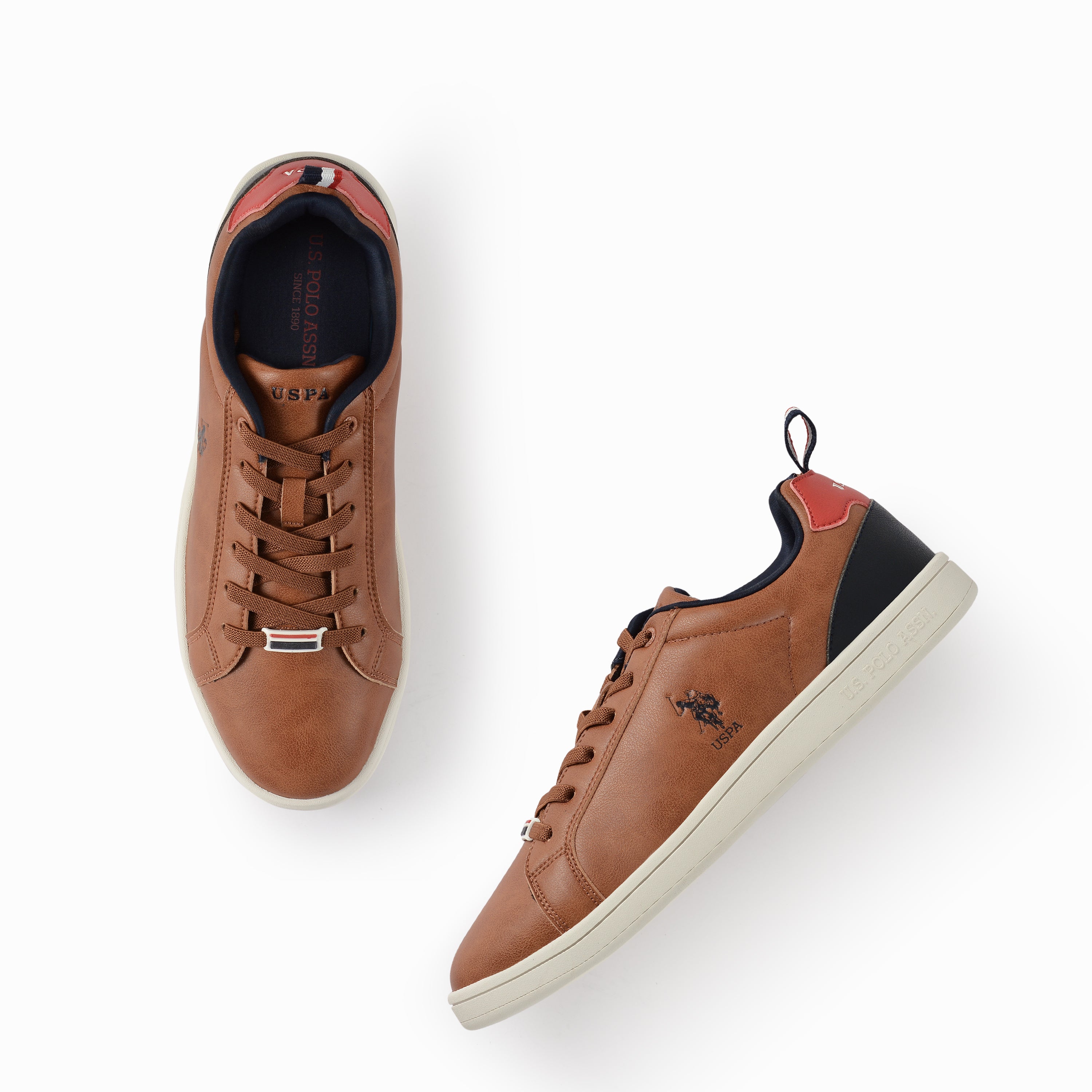 Colour Block Panelled Stefan 3.0 Sneakers Tan - U.S. Polo Assn. India | Large
