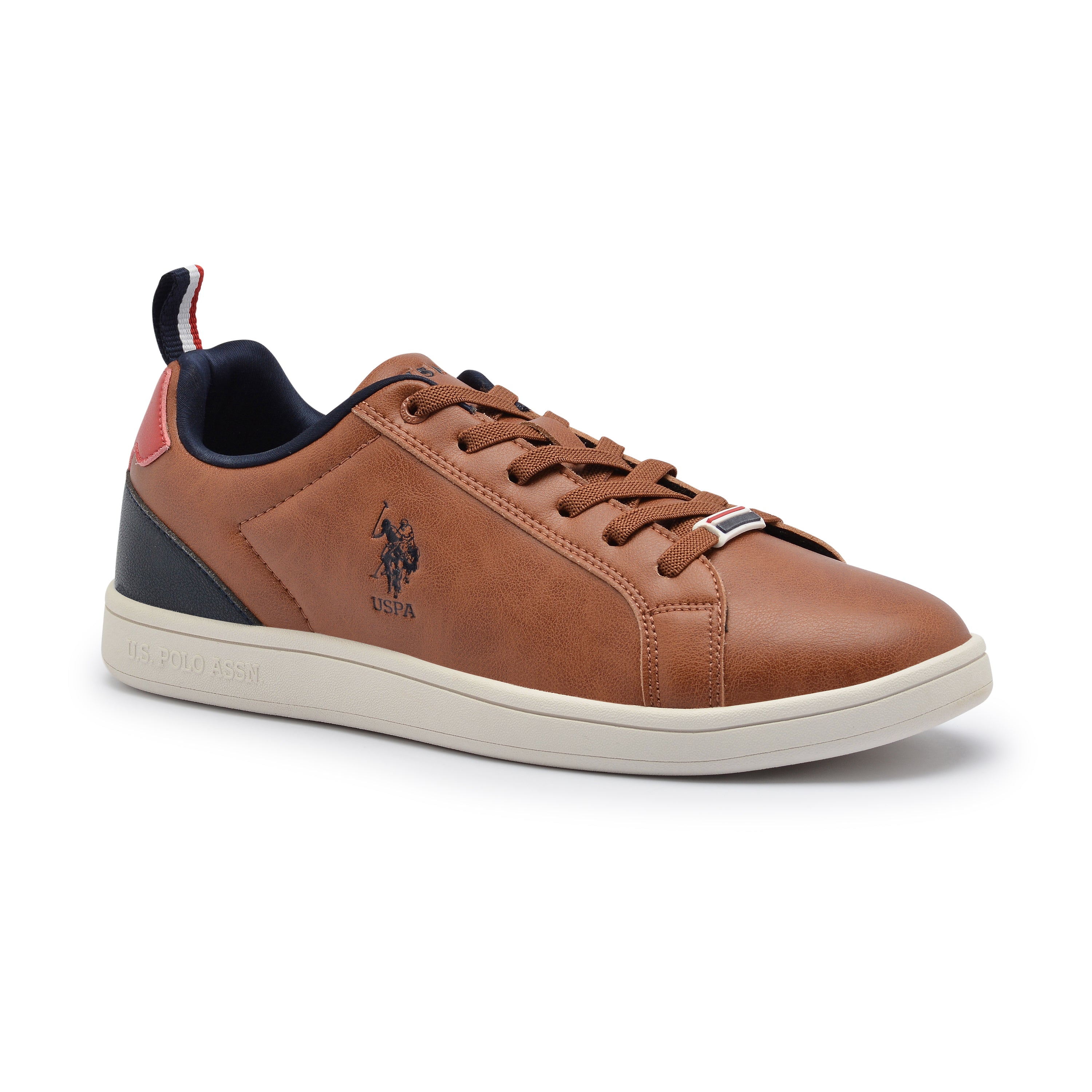 Colour Block Panelled Stefan 3.0 Sneakers Tan - U.S. Polo Assn. India | Large