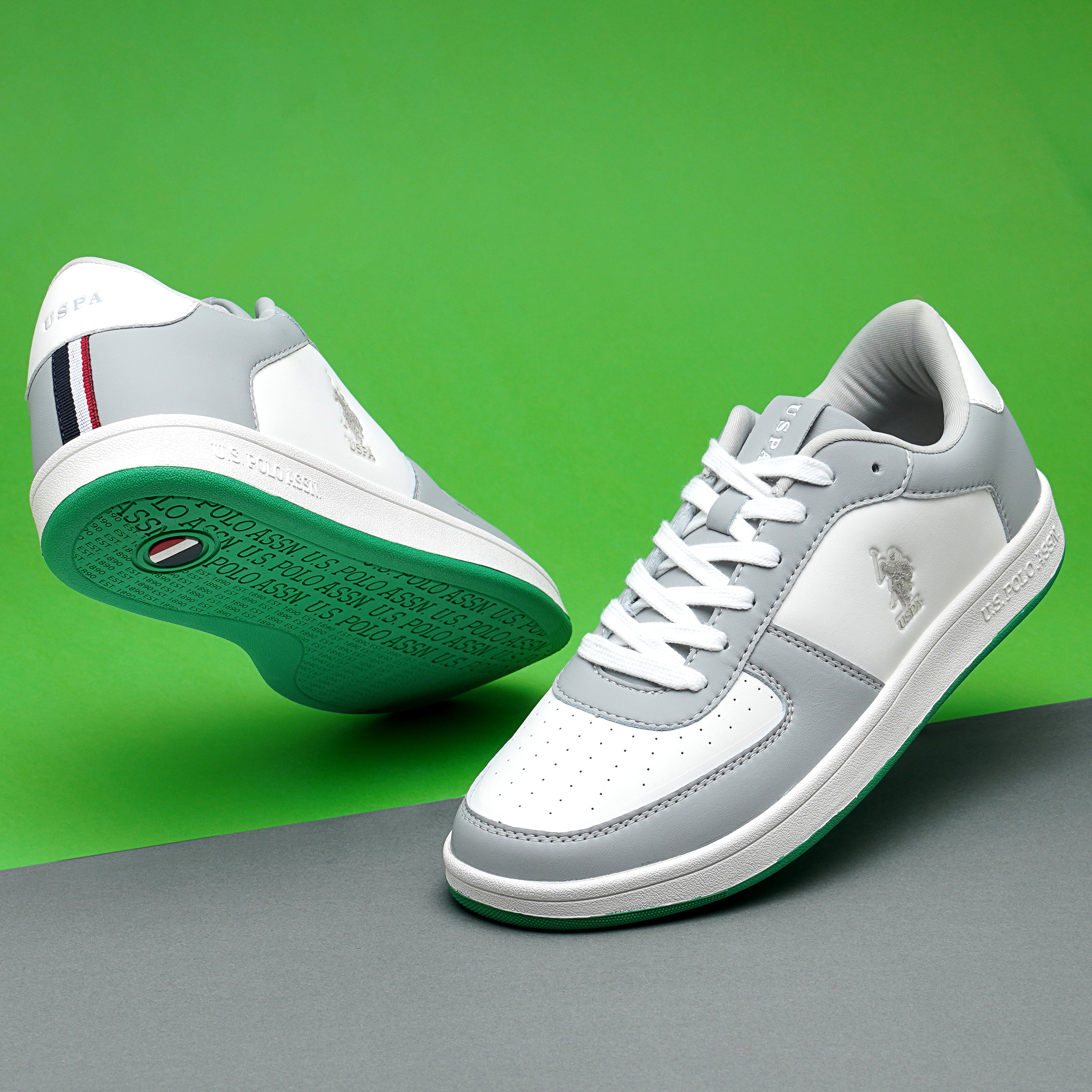 Men Colorblocked Rein 3.0 Sneakers Grey - U.S. Polo Assn. India | Large