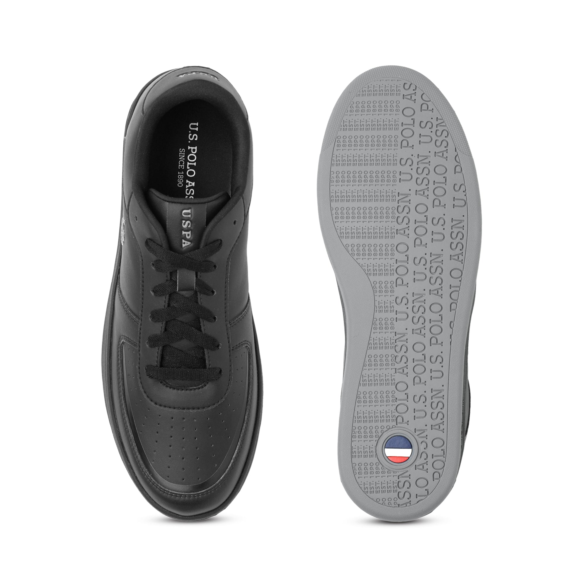 Men Solid Rein 3.0 Blk Sneakers Black - U.S. Polo Assn. India | Large