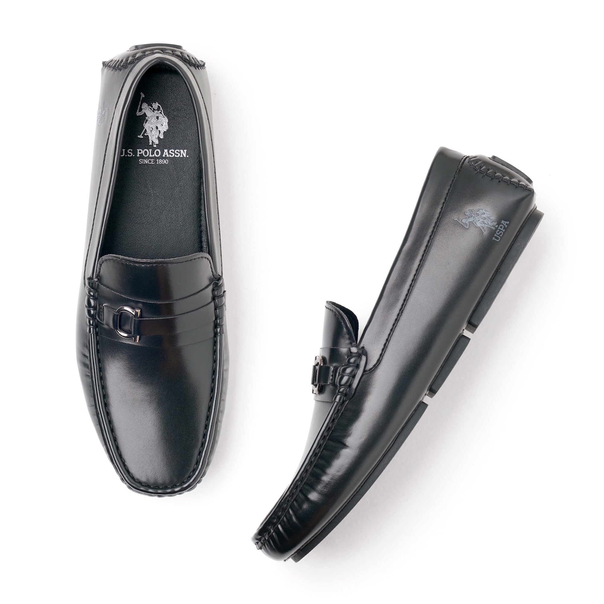 Men Solid Cronus 6.0 Loafers Black - U.S. Polo Assn. India | Large