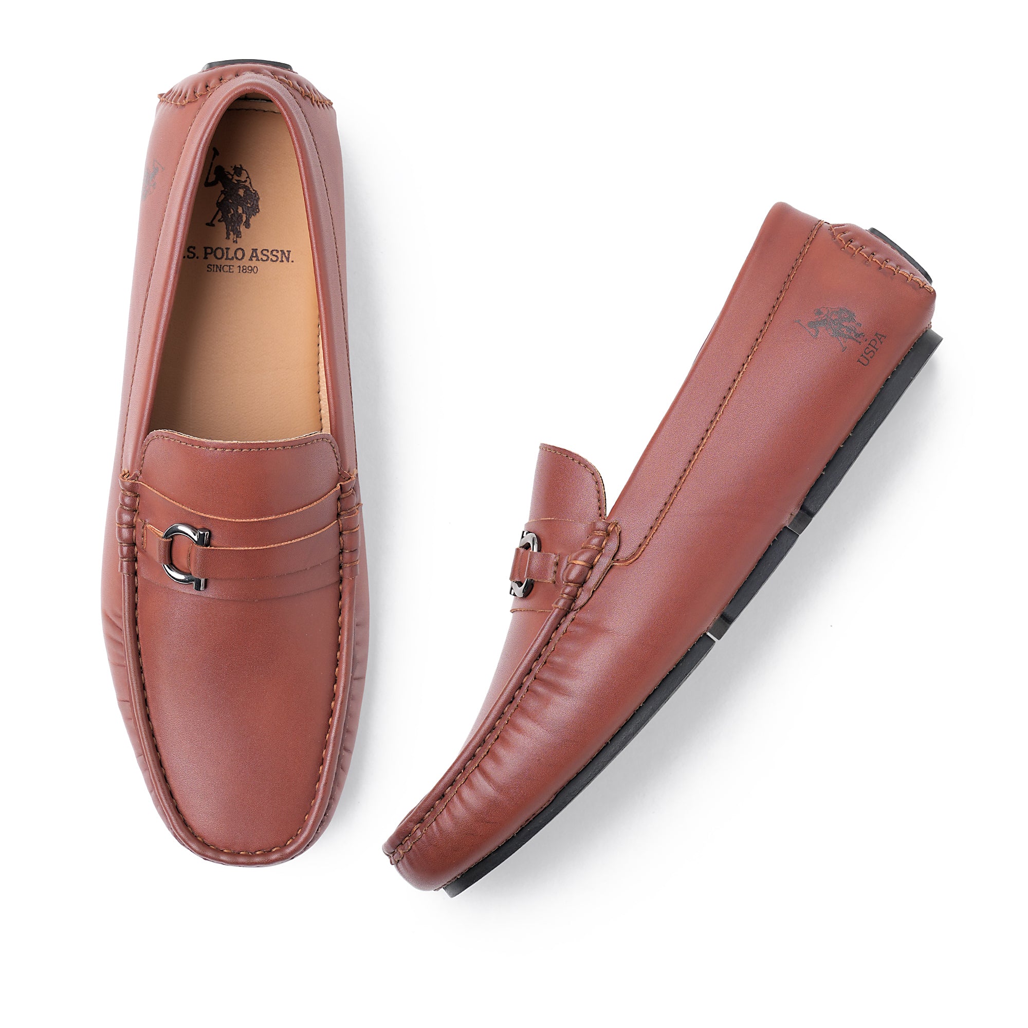 Men Solid Cronus 6.0 Loafers Tan - U.S. Polo Assn. India | Large