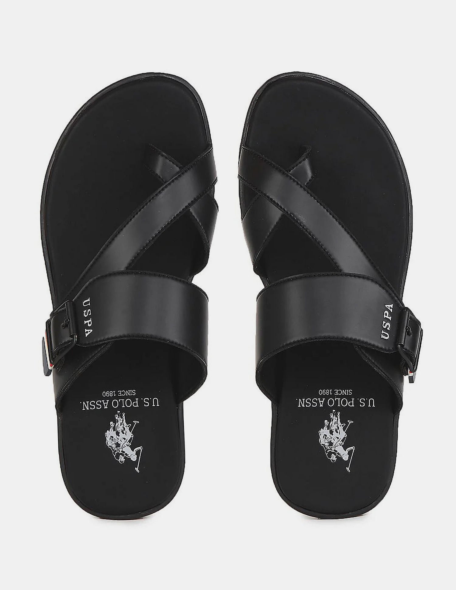 Men Angus Flip Flops Black - U.S. Polo Assn. India | Large