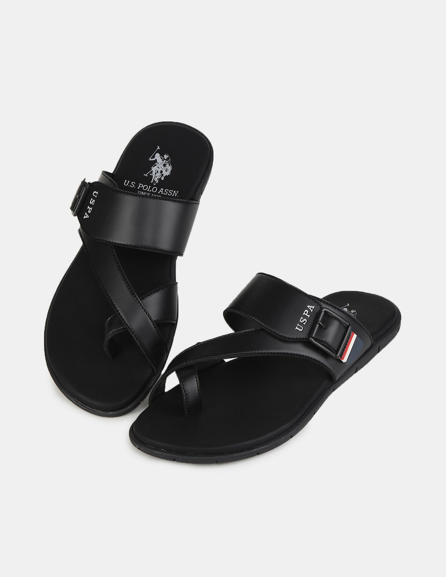 Men Angus Flip Flops Black - U.S. Polo Assn. India | Large