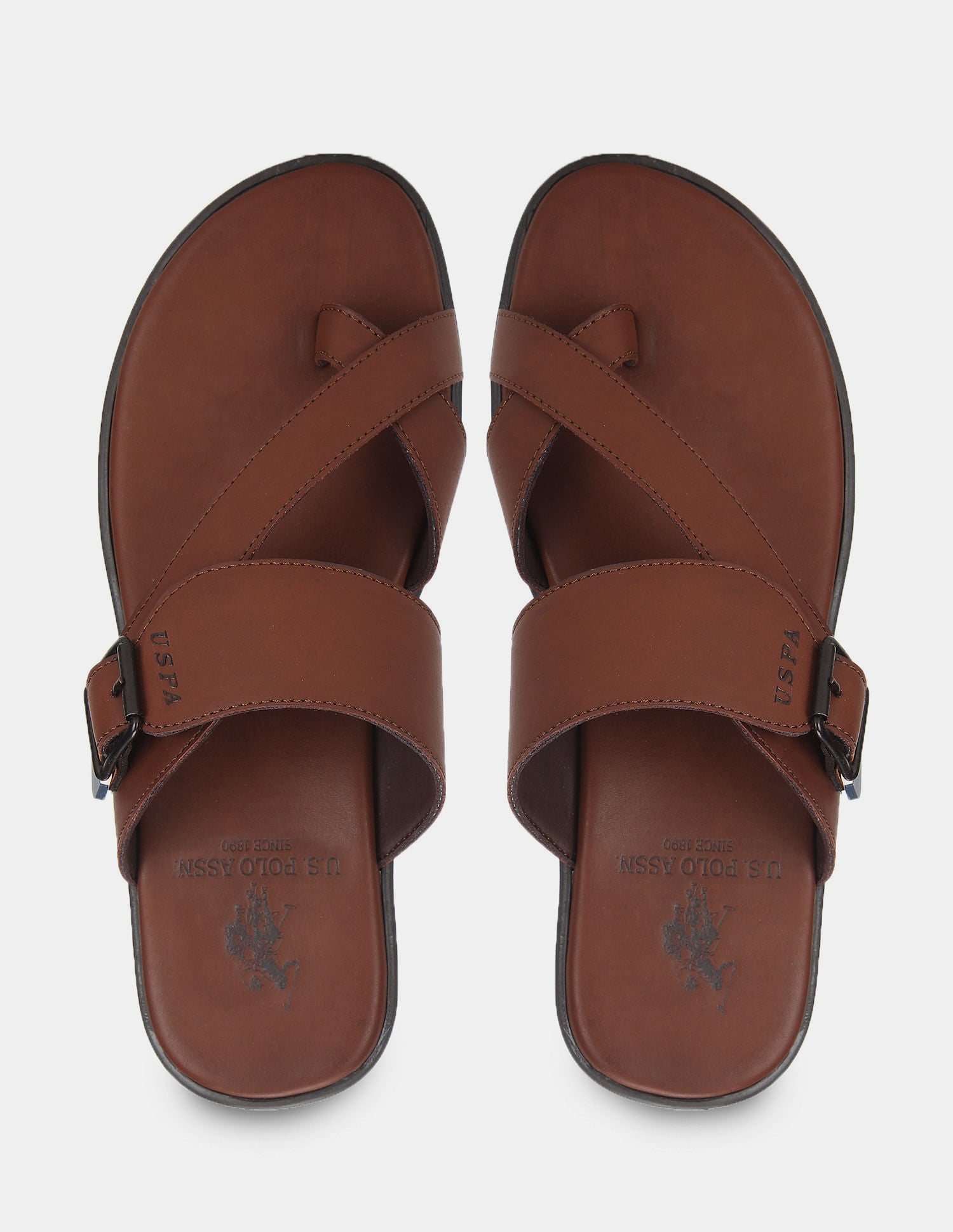 Men Angus Flip Flops Tan - U.S. Polo Assn. India | Large