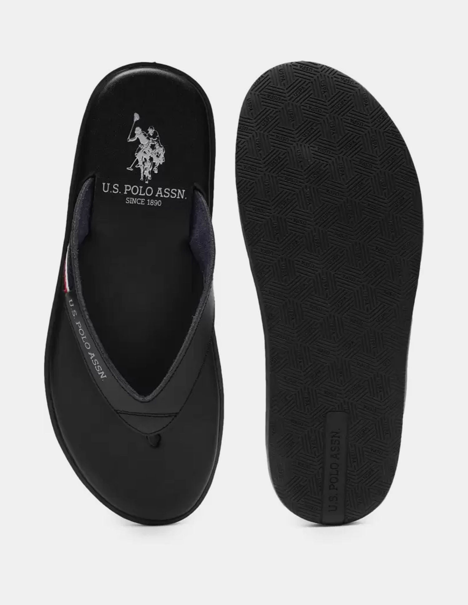 Men Aura Flip Flops Black - U.S. Polo Assn. India | Large