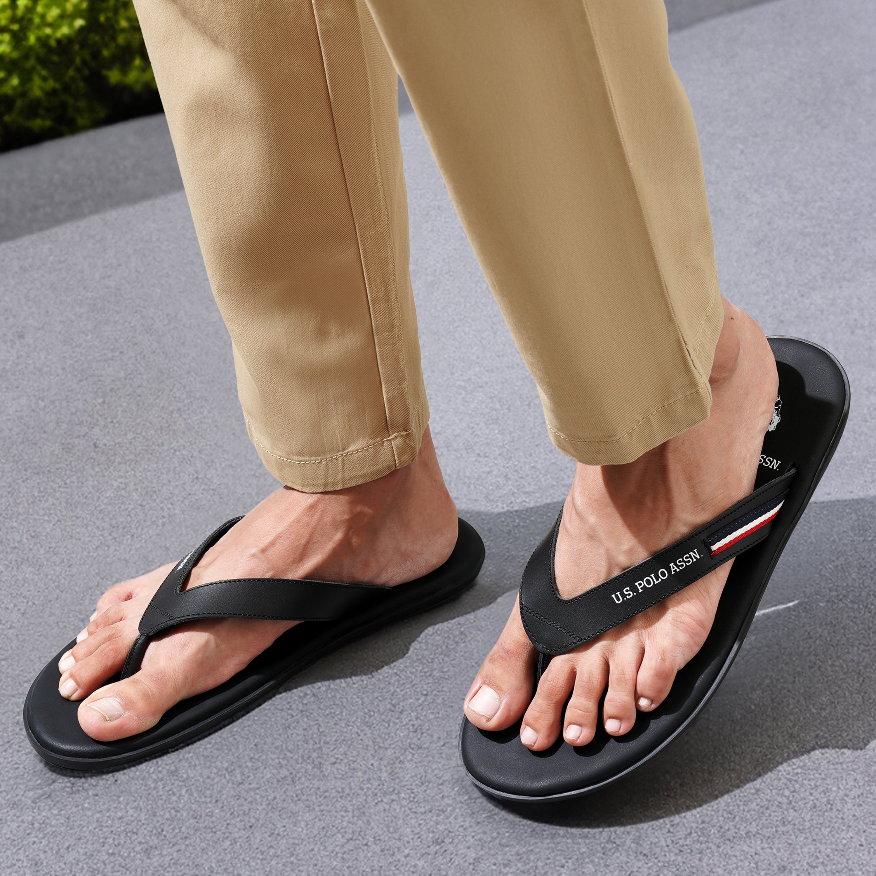 Men Aura 2.0 Flip Flops Black - U.S. Polo Assn. India | Large