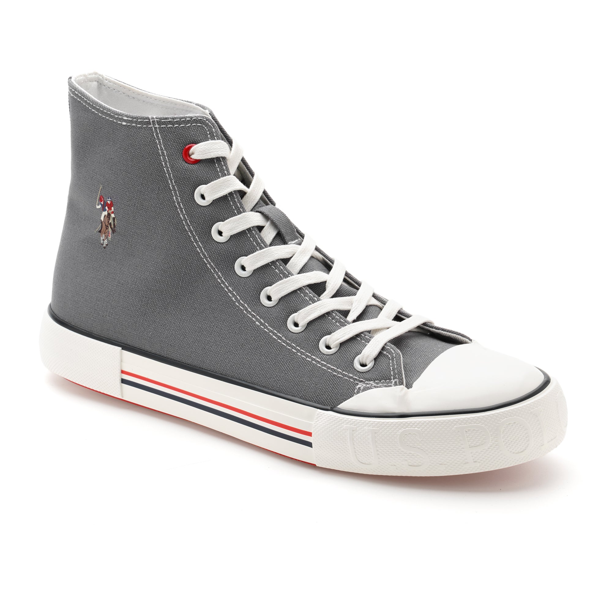 Men Vlair 2.0 Canvas Mid Top Casual Shoes Grey - U.S. POLO ASSN. | Large