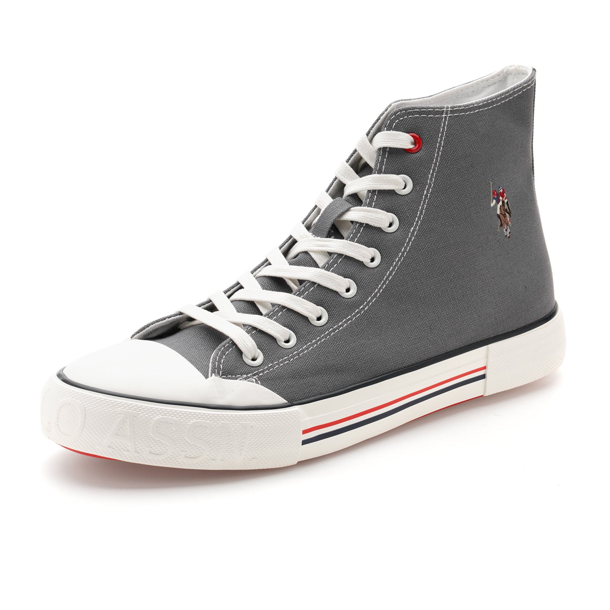 Men Vlair 2.0 Canvas Mid Top Casual Shoes Grey - U.S. POLO ASSN. | Large