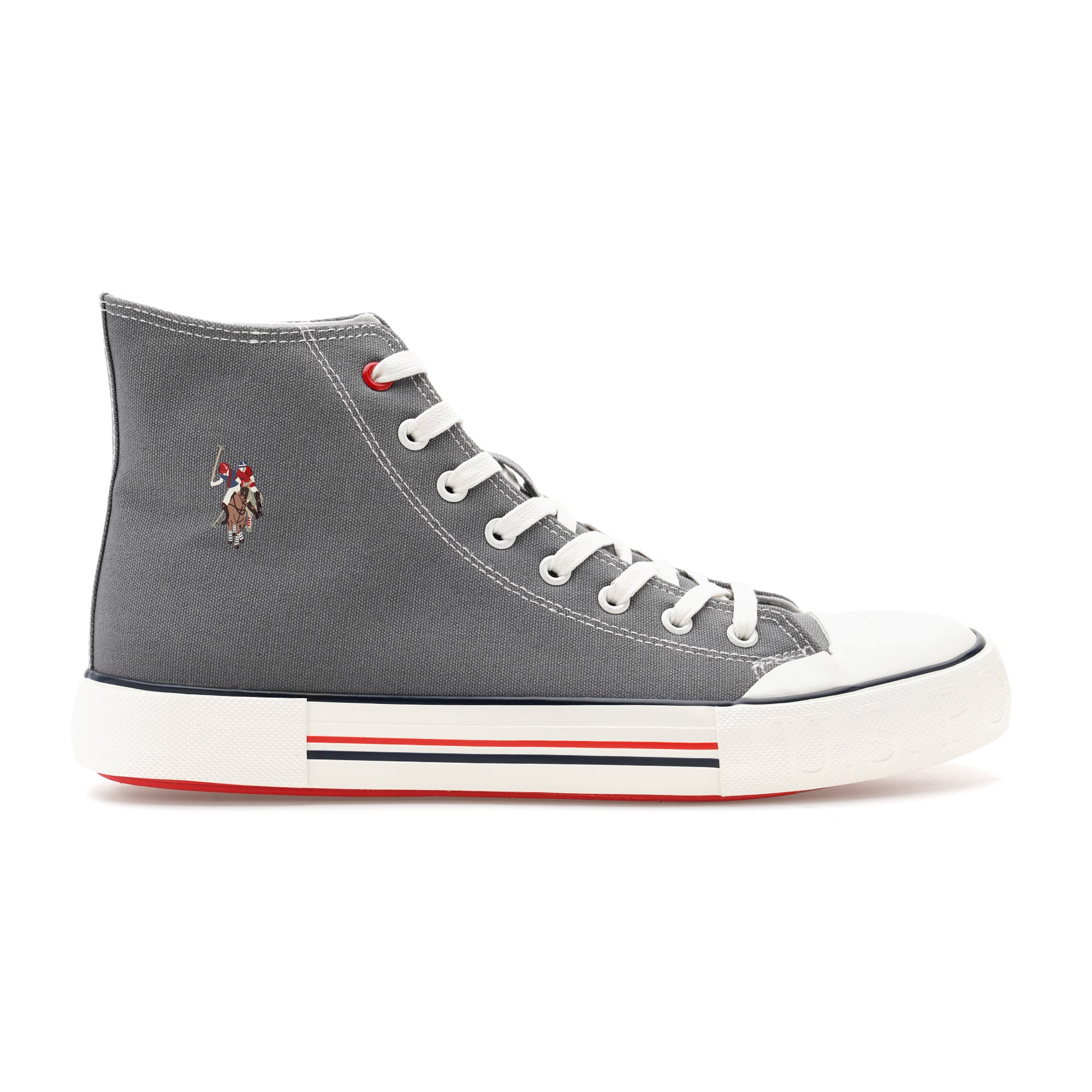 Men Vlair 2.0 Canvas Mid Top Casual Shoes Grey - U.S. POLO ASSN. | Large