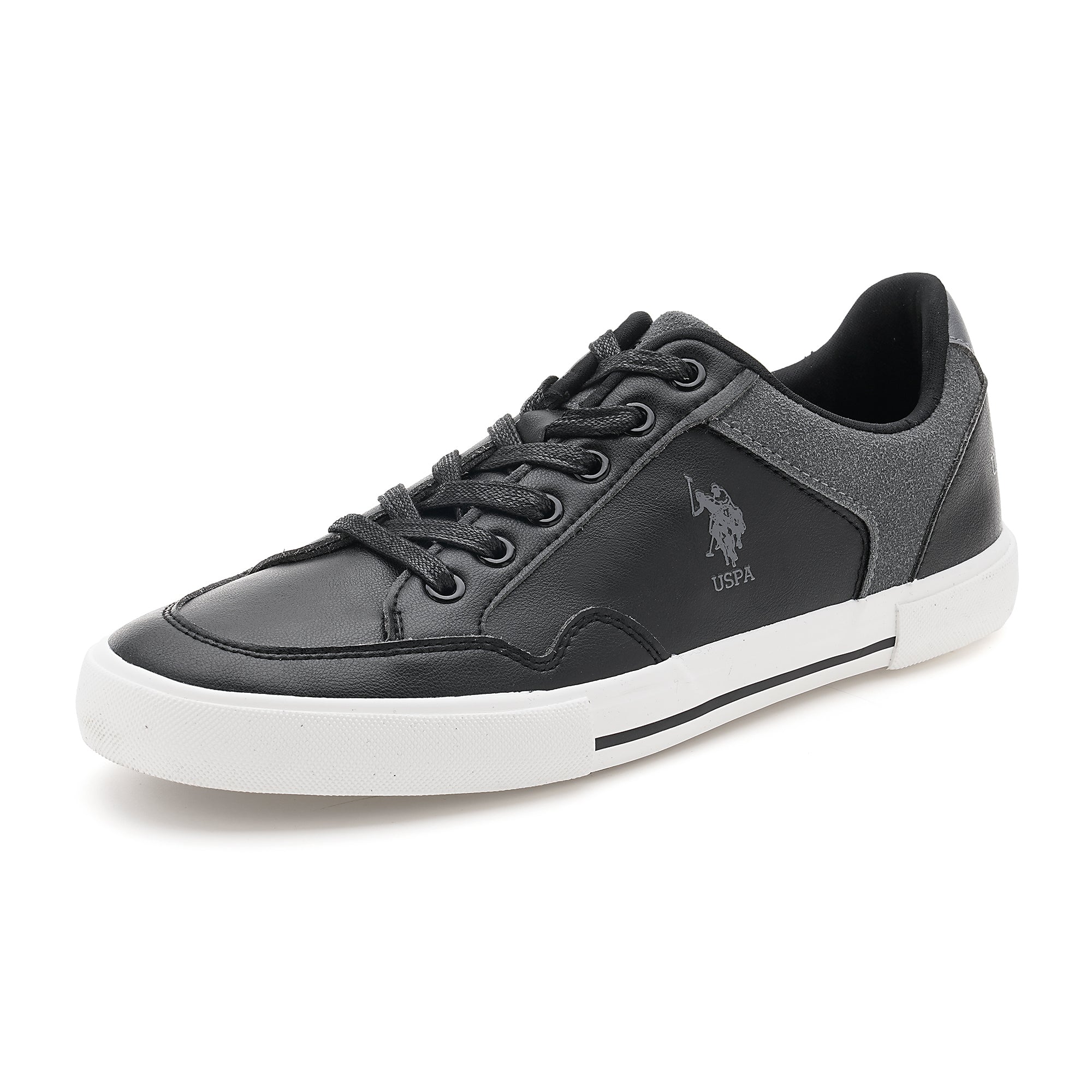 Men Hampton 4.0 Colourblocked Sneakers Black - U.S. Polo Assn. India | Large