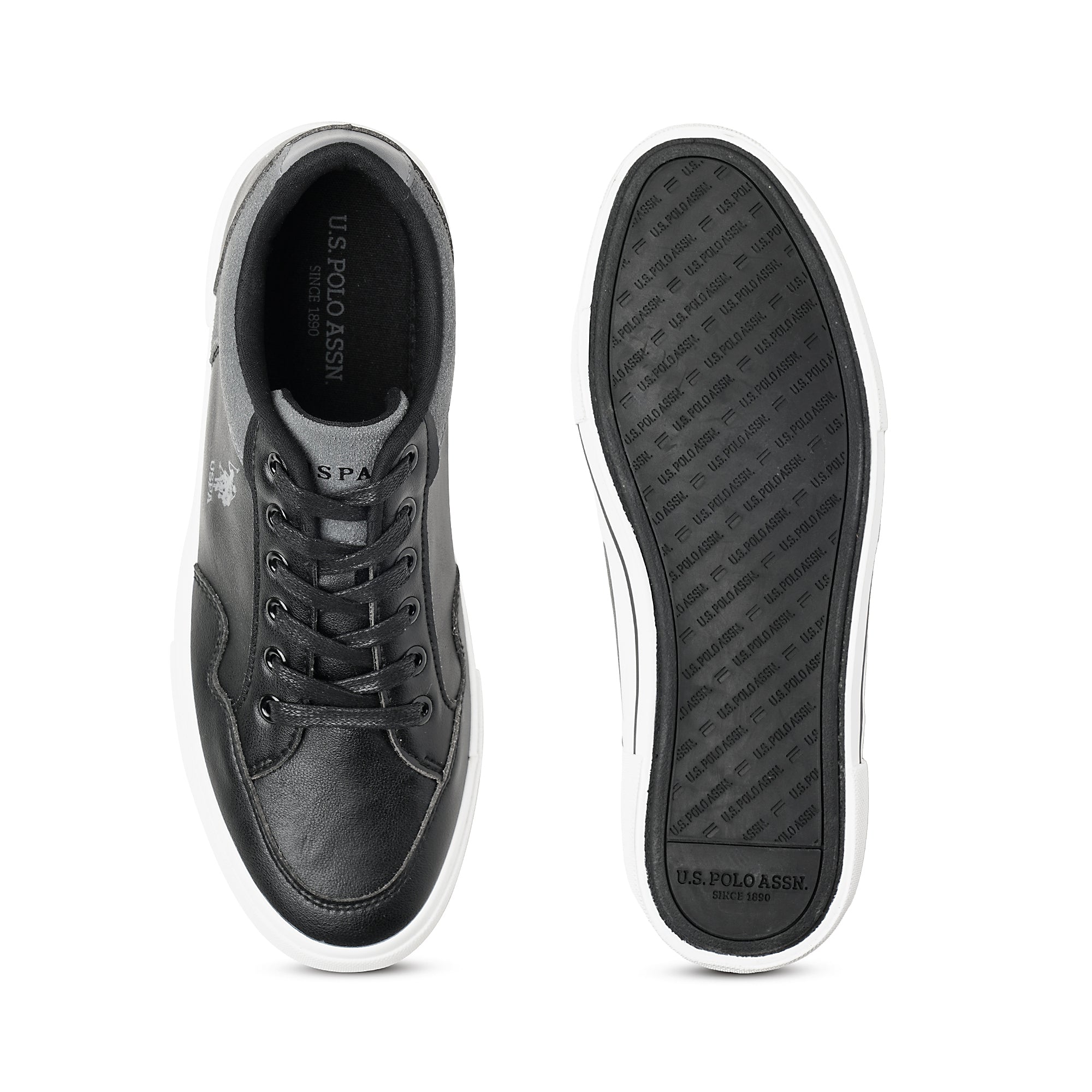 Men Hampton 4.0 Colourblocked Sneakers Black - U.S. Polo Assn. India | Large