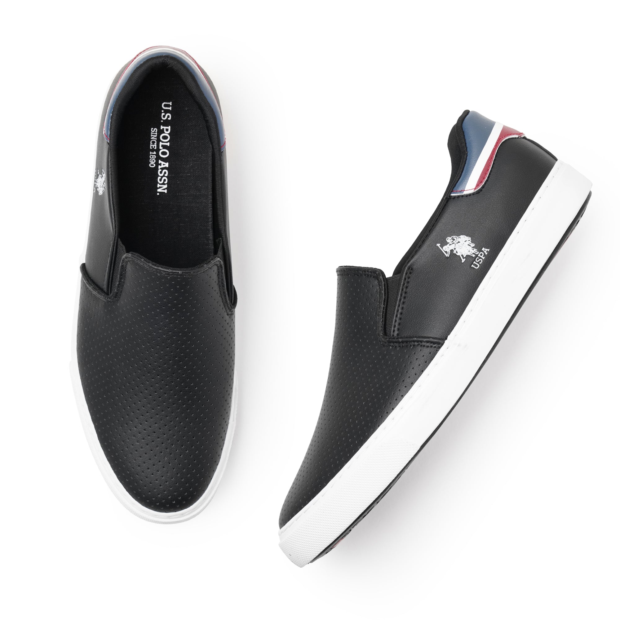 Men Campbell 5.0 Slip-on Shoes Black - U.S. Polo Assn. India | Large