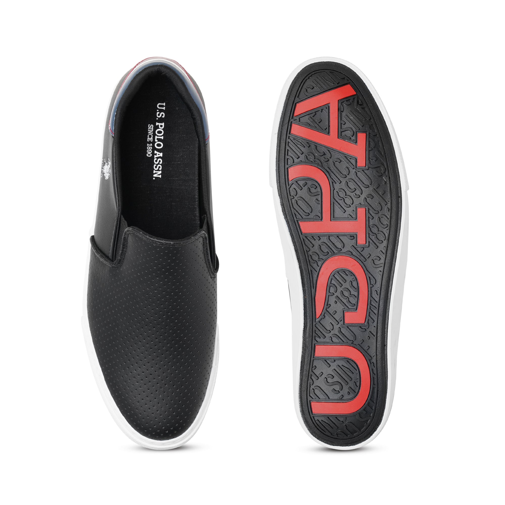 Men Campbell 5.0 Slip-on Shoes Black - U.S. Polo Assn. India | Large