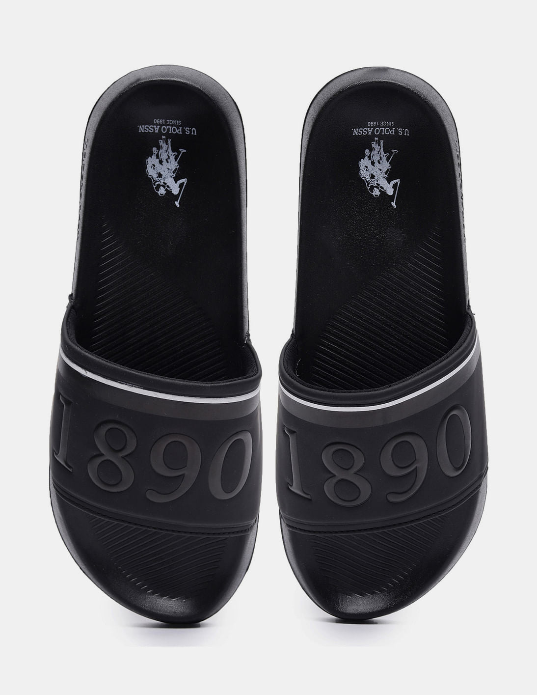 Men Typographic Kohana Sliders Black - U.S. Polo Assn. India | Large