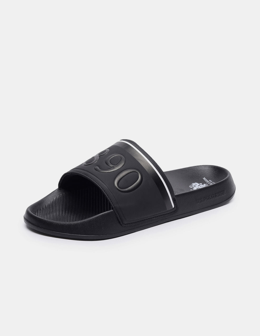 Men Typographic Kohana Sliders Black - U.S. Polo Assn. India | Large