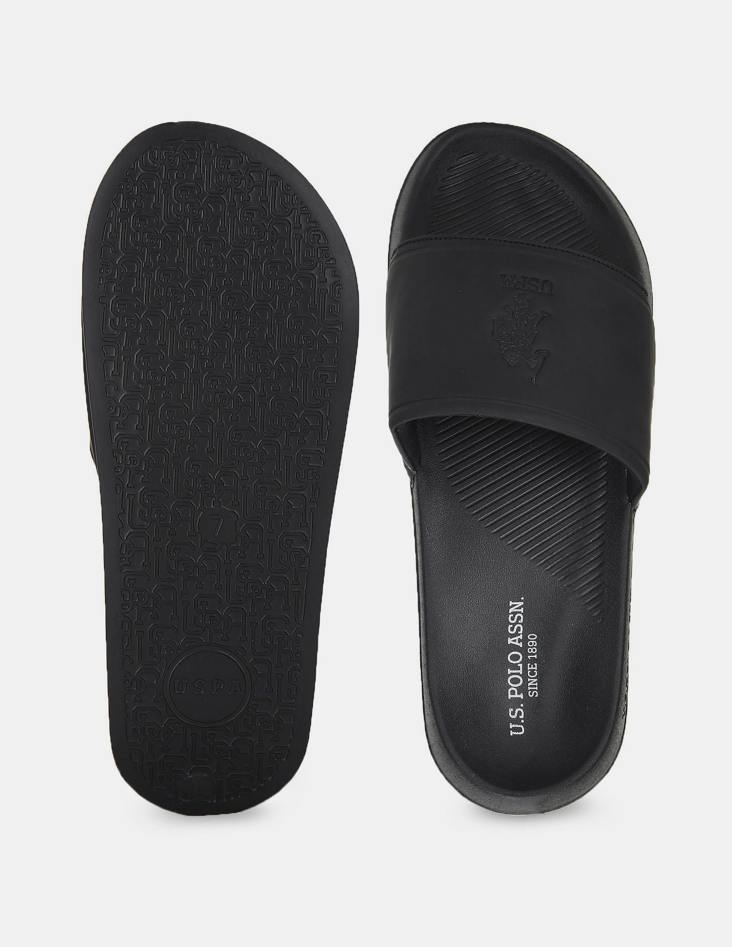 Men Roan Sliders Black - U.S. Polo Assn. India | Large