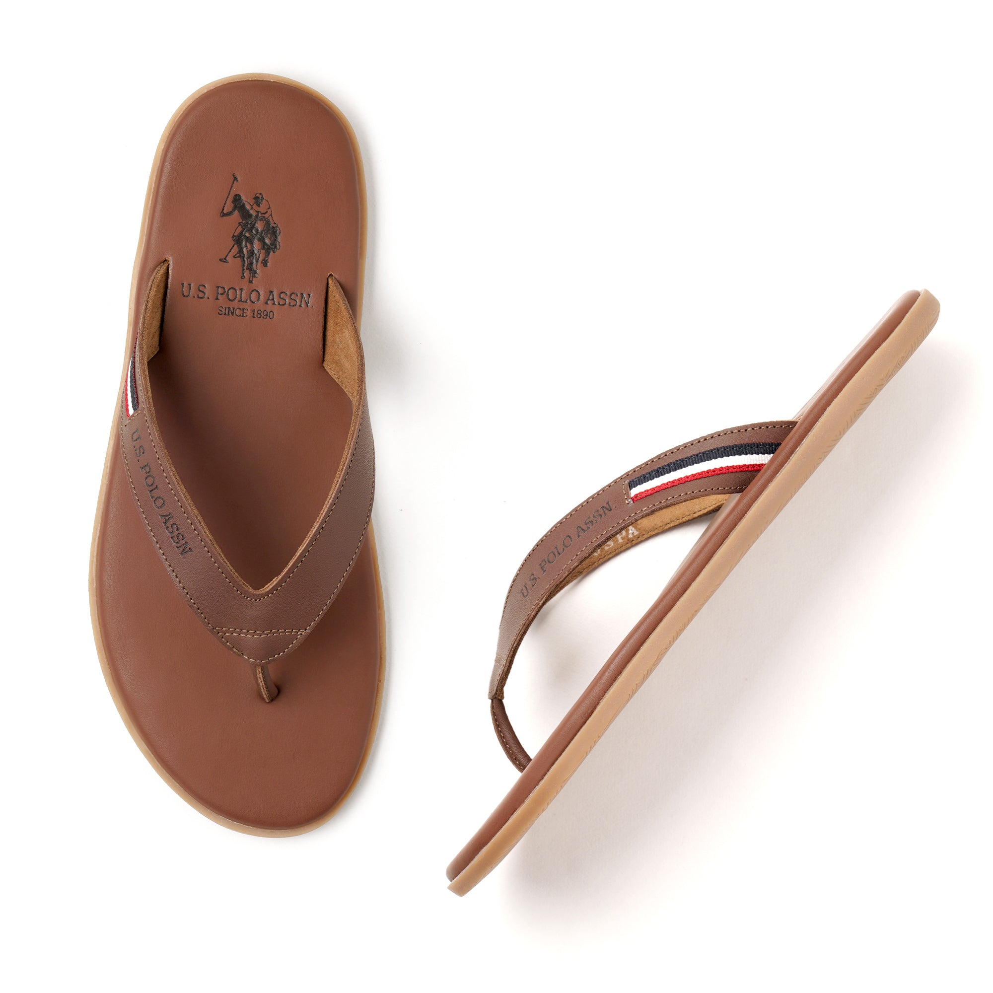Men Aura 2.0 Flip Flops Brown - U.S. Polo Assn. India | Large