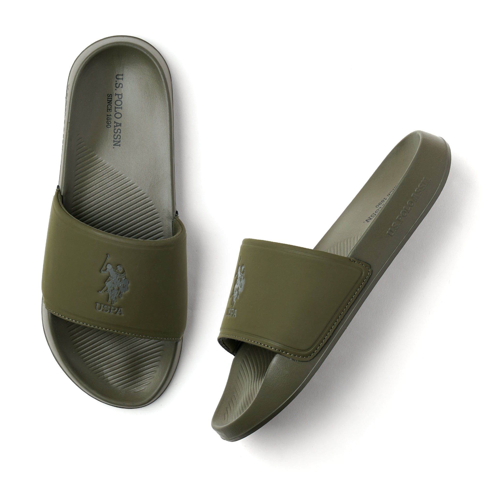 Men Roan Sliders Dark Green - U.S. Polo Assn. India | Large