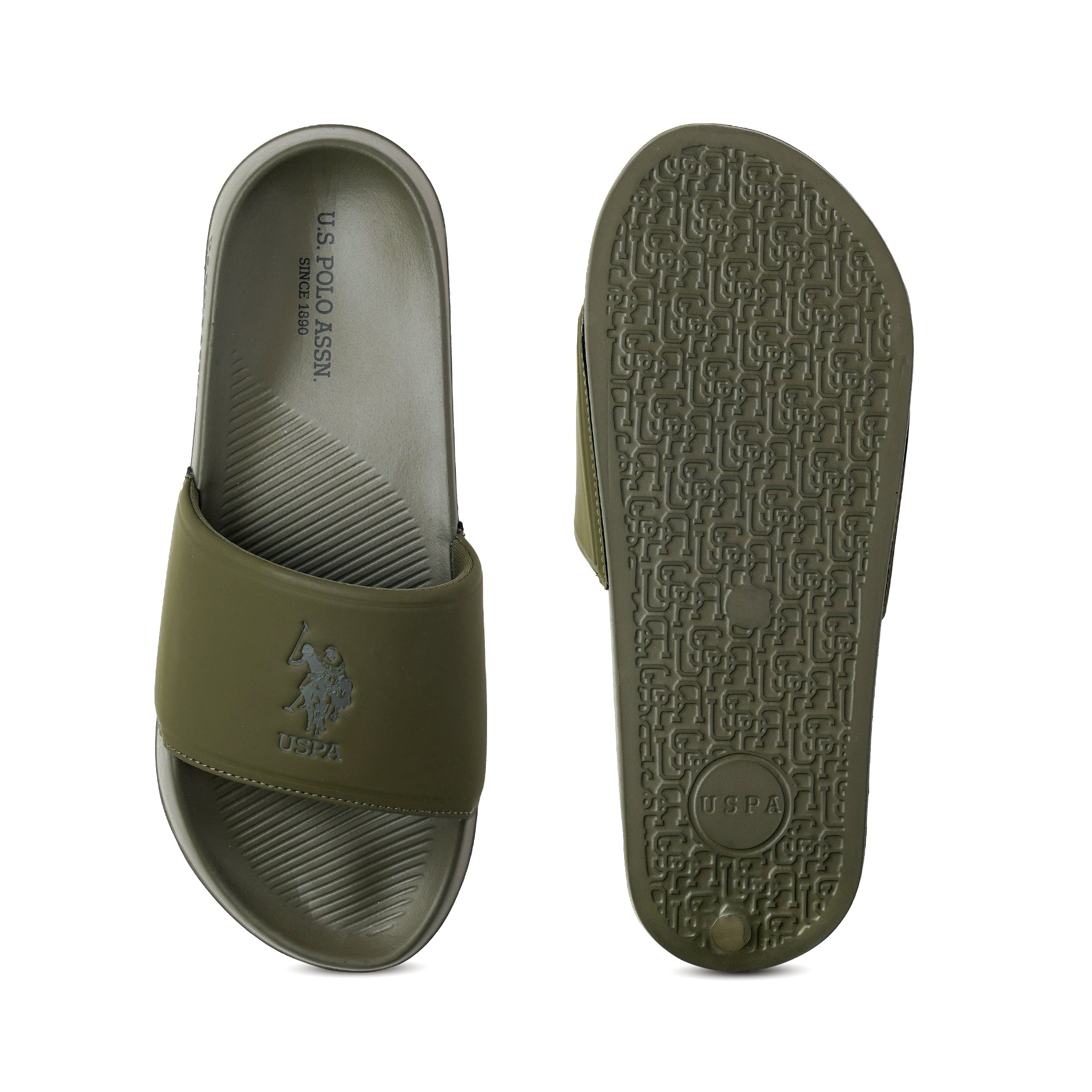 Men Roan Sliders Dark Green - U.S. Polo Assn. India | Large