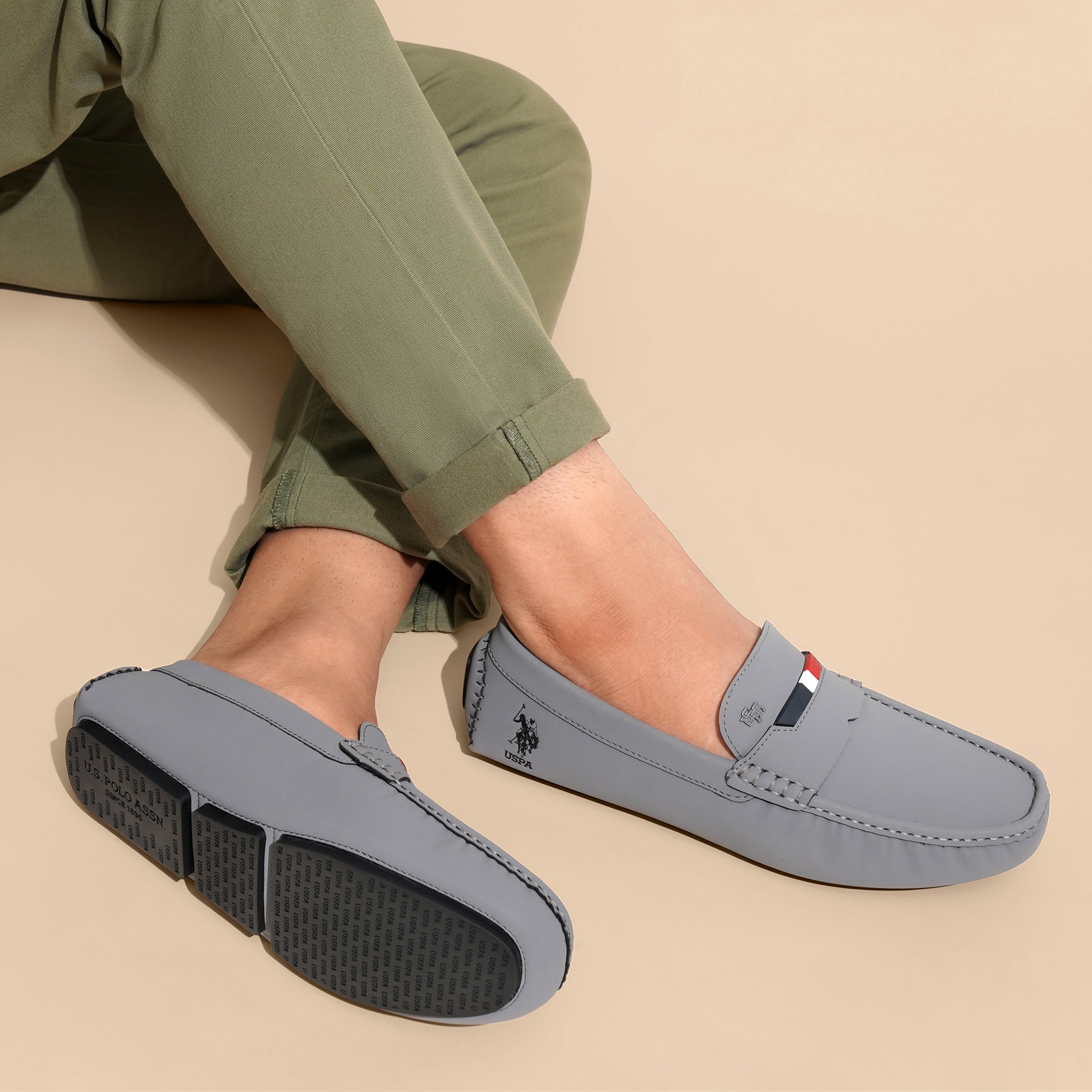 Men Galer 2.0 Loafers Grey - U.S. Polo Assn. India | Large