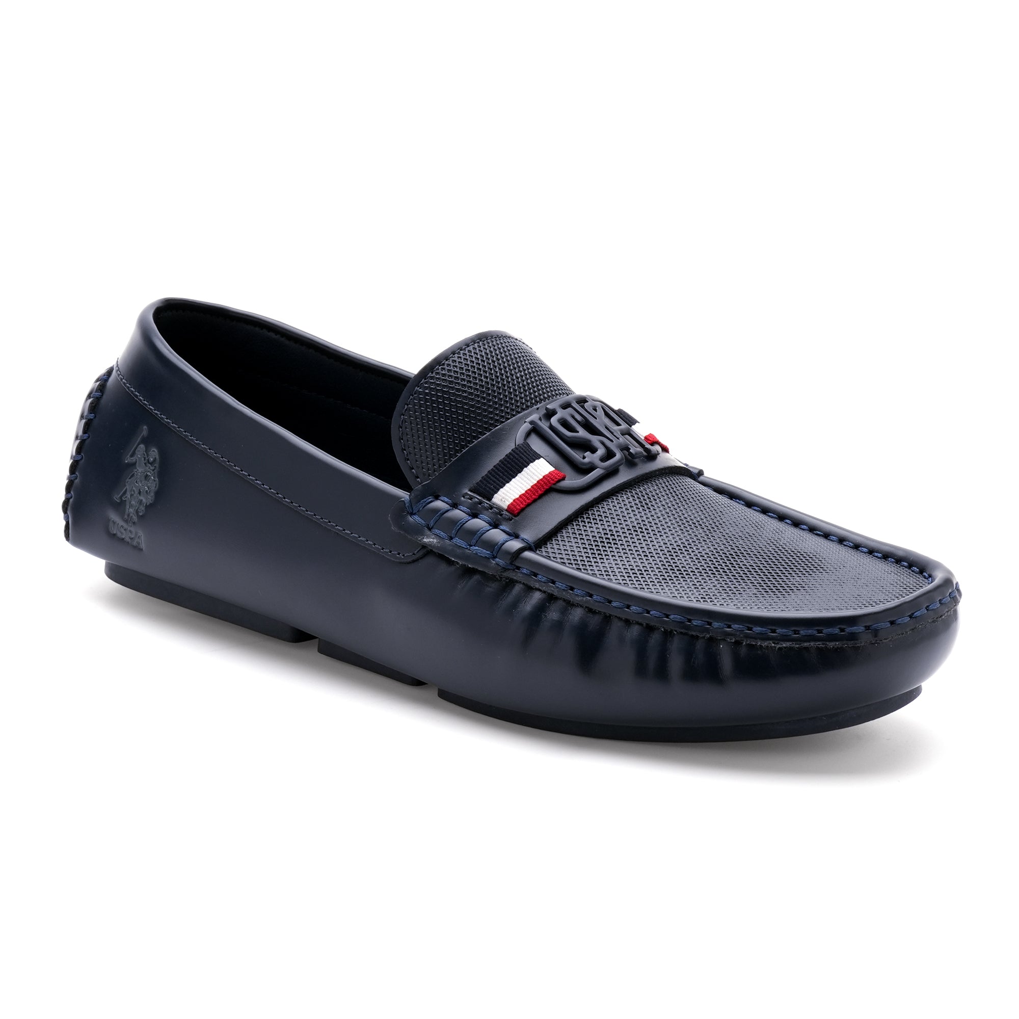 Men Anton 2.0 Textured Loafers Navy - U.S. Polo Assn. India | Large