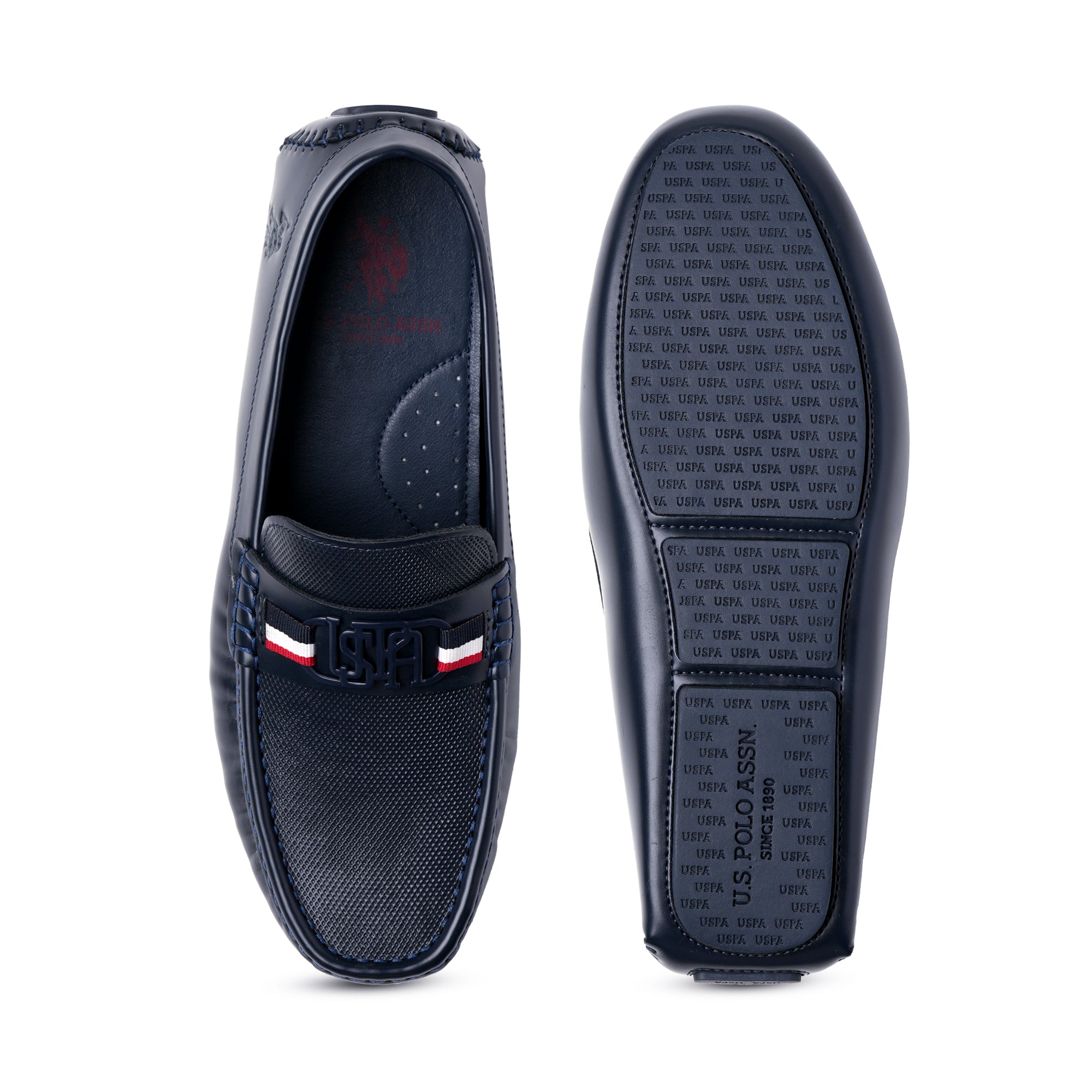 Men Anton 2.0 Textured Loafers Navy - U.S. Polo Assn. India | Large