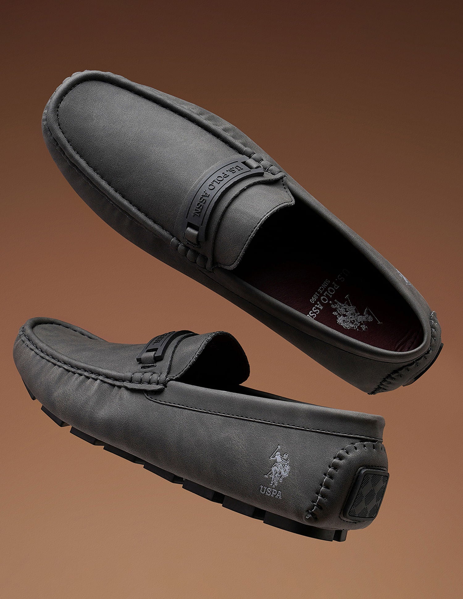 Men Scott 4.0 Textured Loafers Black - U.S. Polo Assn. India | Large