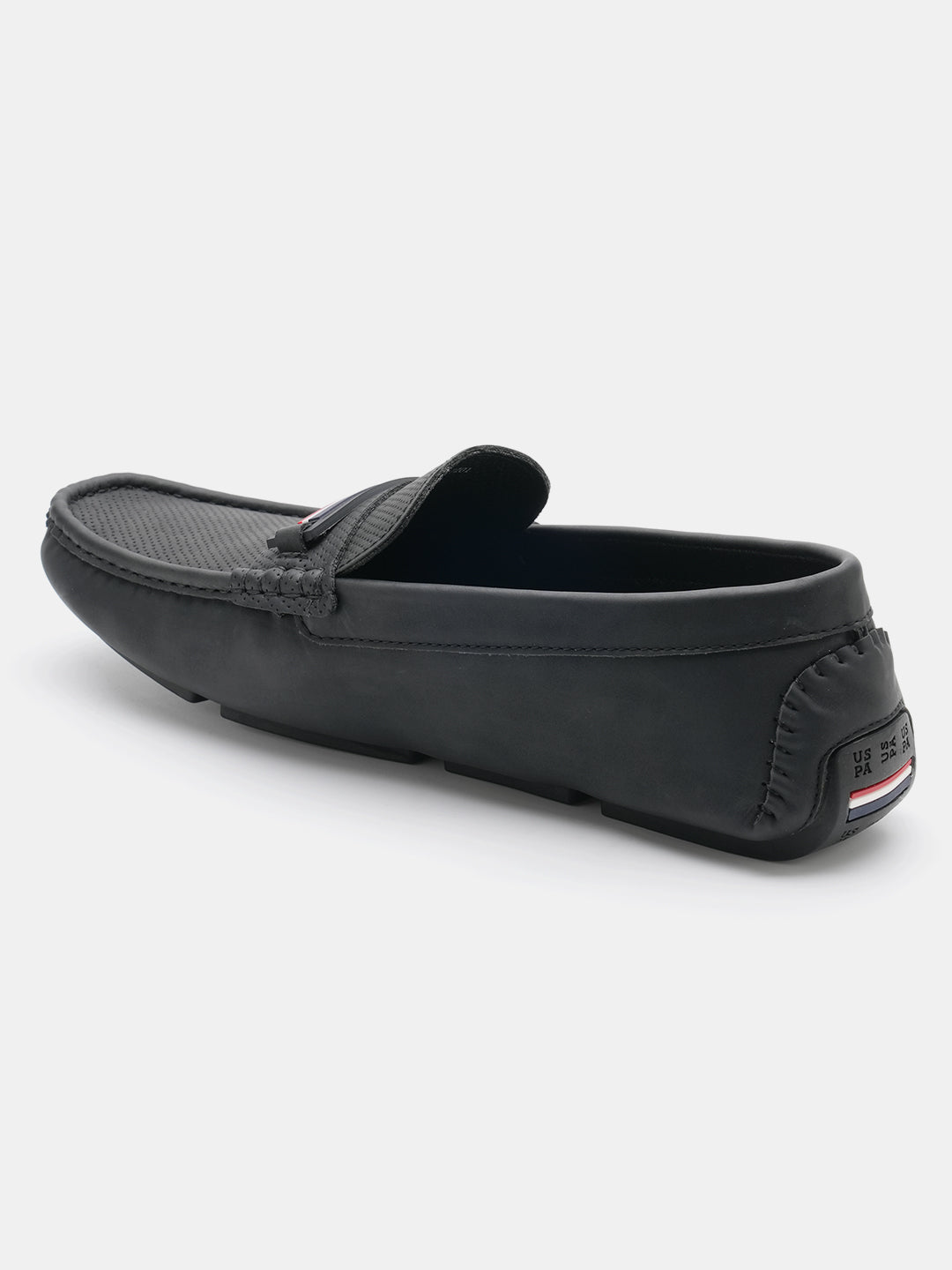 Men Barnes 5.0 Textured Loafers Black - U.S. Polo Assn. India | Large