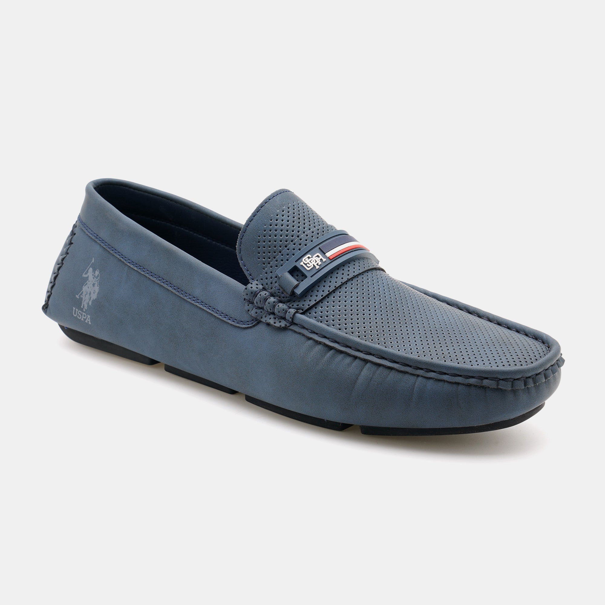 Men Barnes 5.0 Textured Loafers Navy - U.S. Polo Assn. India | Large