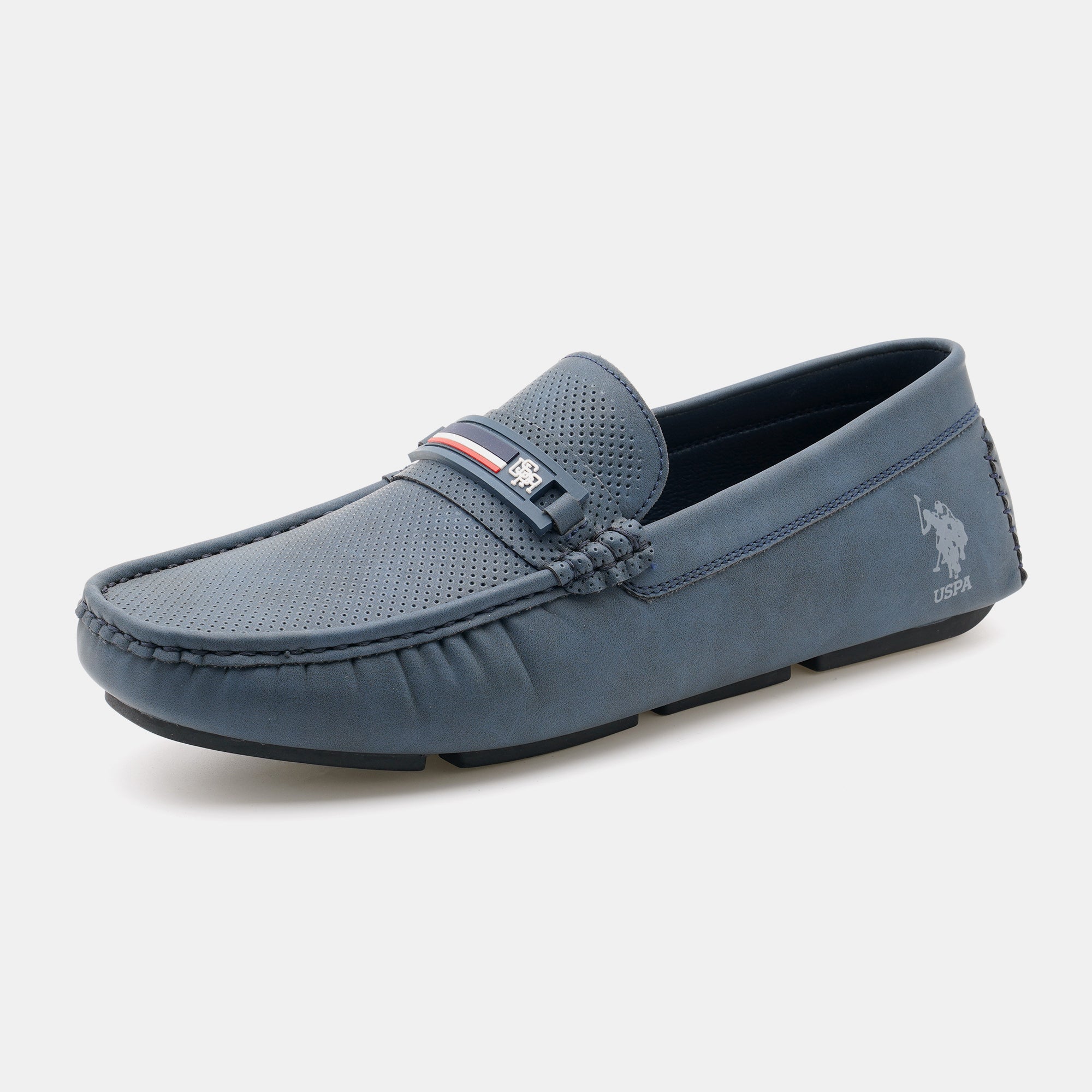Men Barnes 5.0 Textured Loafers Navy - U.S. Polo Assn. India | Large