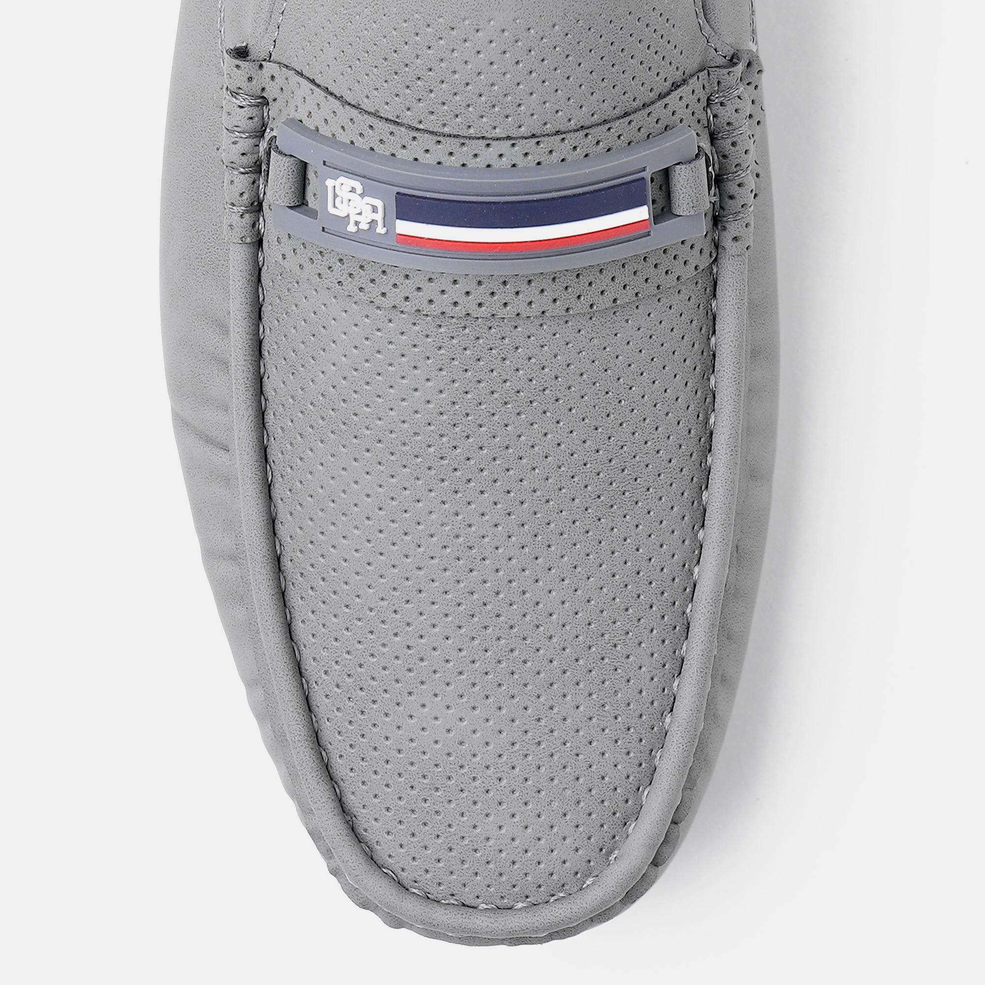 Men Barnes 5.0 Textured Loafers Grey - U.S. Polo Assn. India | Large