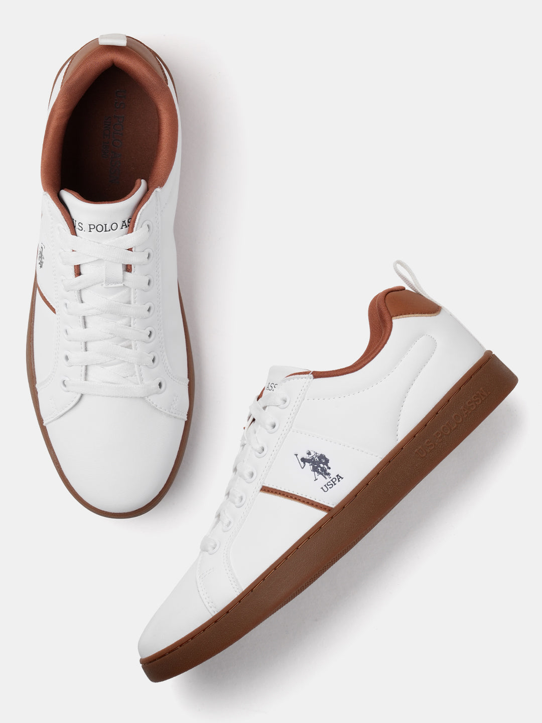 Men Dorim 2.0 Solid Sneakers Off White - U.S. Polo Assn. India | Large