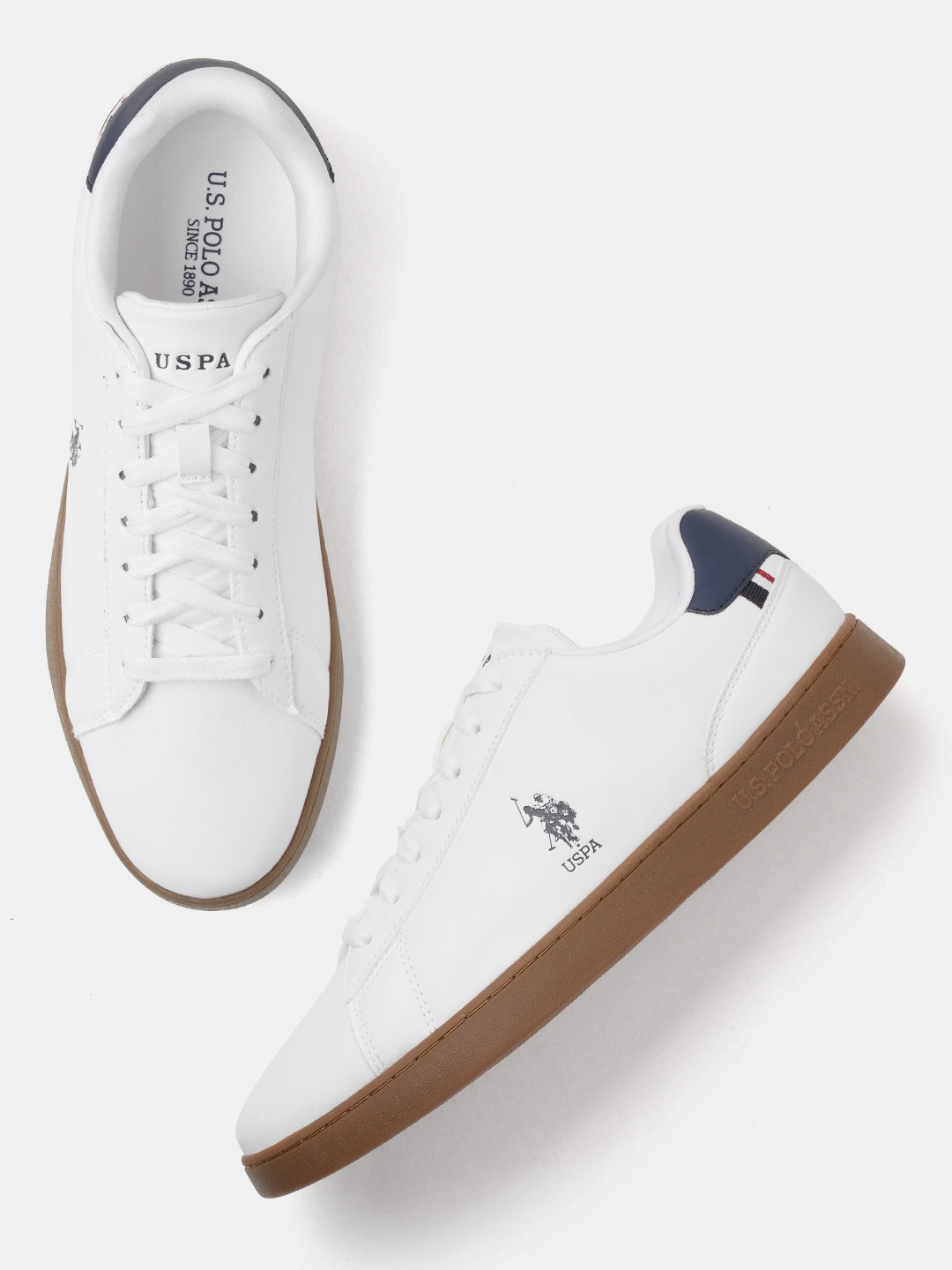 Men Solid Rheede 2.0 Sneakers White - U.S. Polo Assn. India | Large