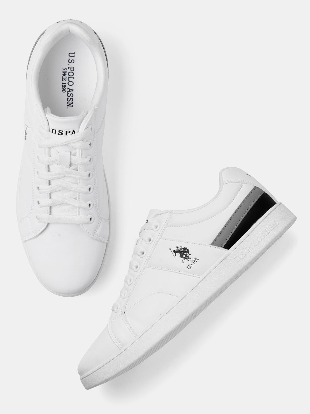 Men Vince 2.0 Round Toe Sneakers White - U.S. Polo Assn. India | Large