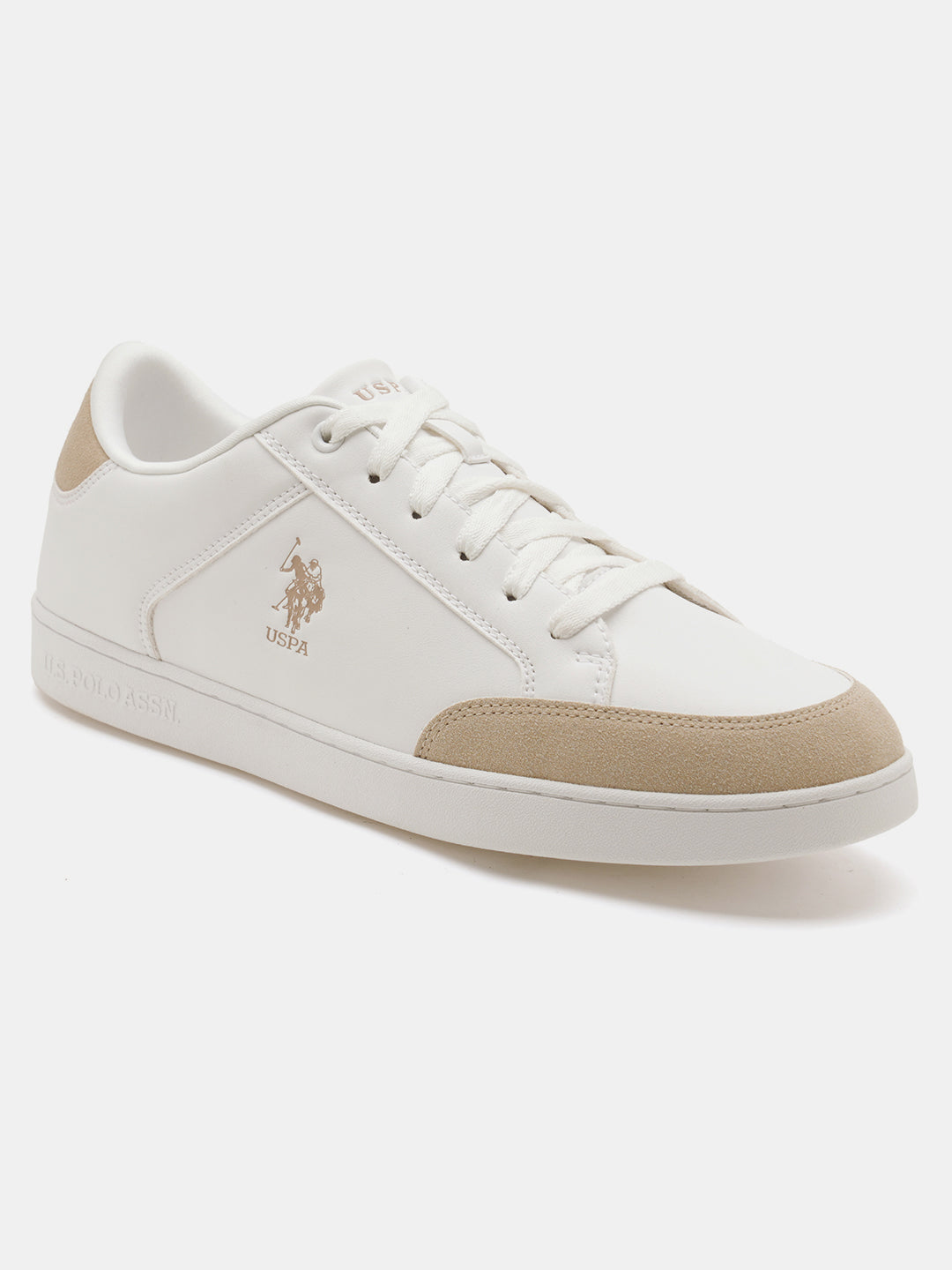 Men Vancer 2.0 Colourblocked Sneakers Off White - U.S. Polo Assn. India | Large