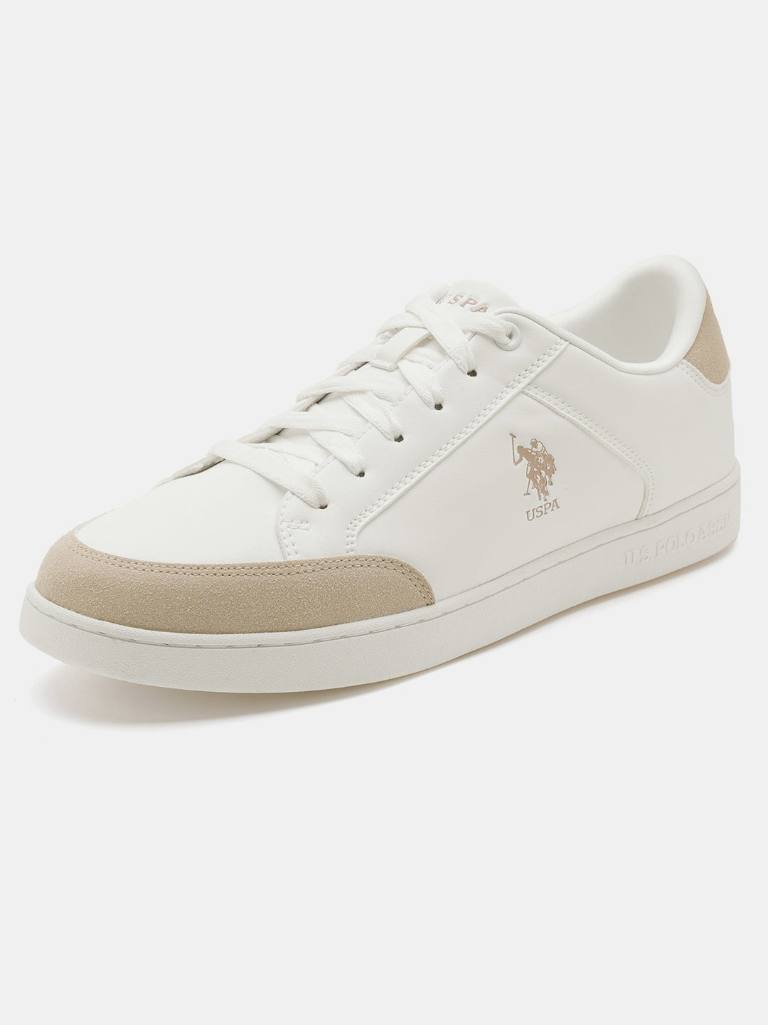 Men Vancer 2.0 Colourblocked Sneakers Off White - U.S. Polo Assn. India | Large