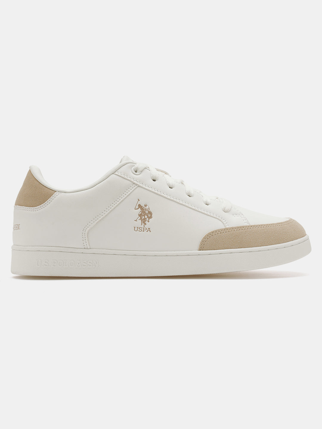 Men Vancer 2.0 Colourblocked Sneakers Off White - U.S. Polo Assn. India | Large