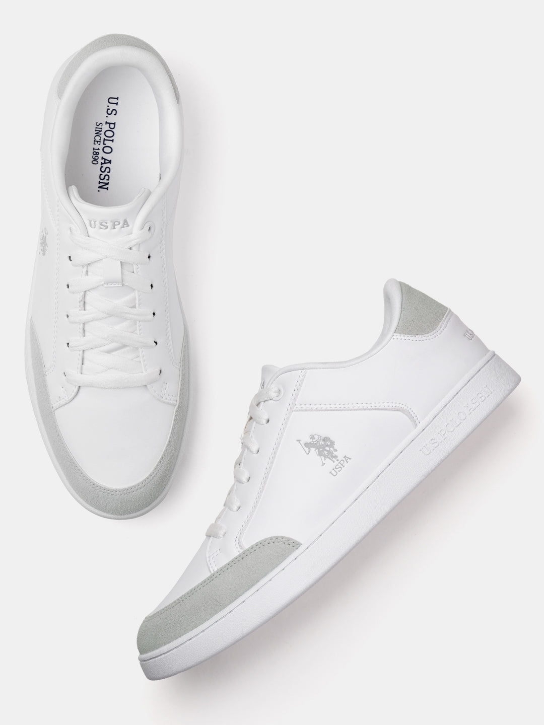 Men Vancer 2.0 Colourblocked Sneakers White - U.S. Polo Assn. India | Large