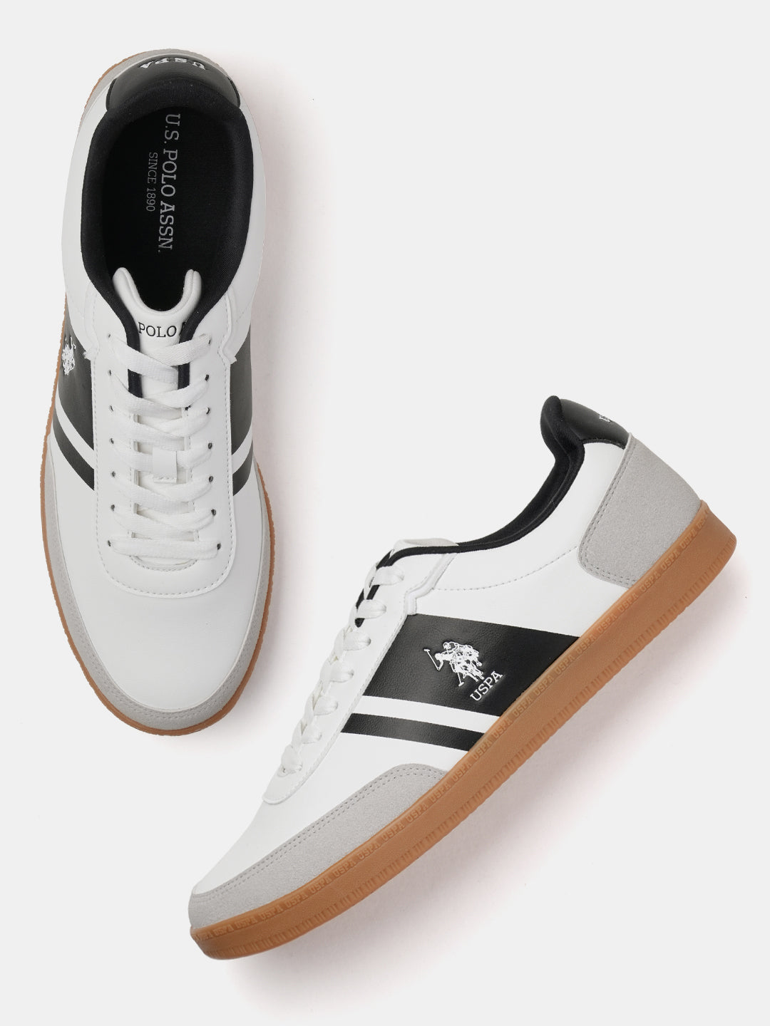 Men Hilton 2.0 Colourblocked Sneakers White - U.S. Polo Assn. India | Large