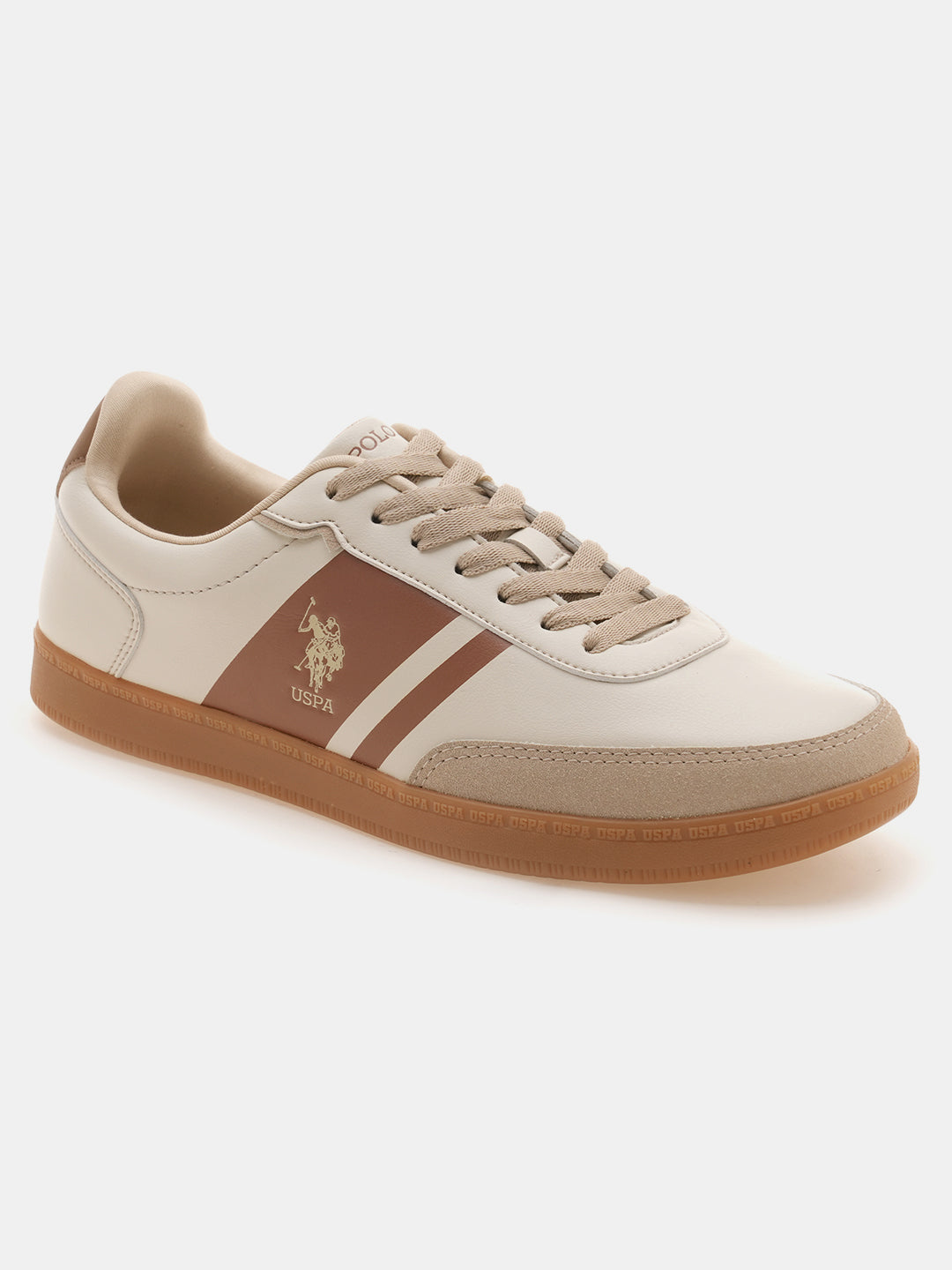 Men Hilton 2.0 Colourblocked Sneakers Beige - U.S. Polo Assn. India | Large