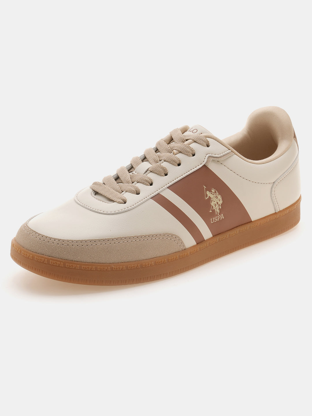 Men Hilton 2.0 Colourblocked Sneakers Beige - U.S. Polo Assn. India | Large