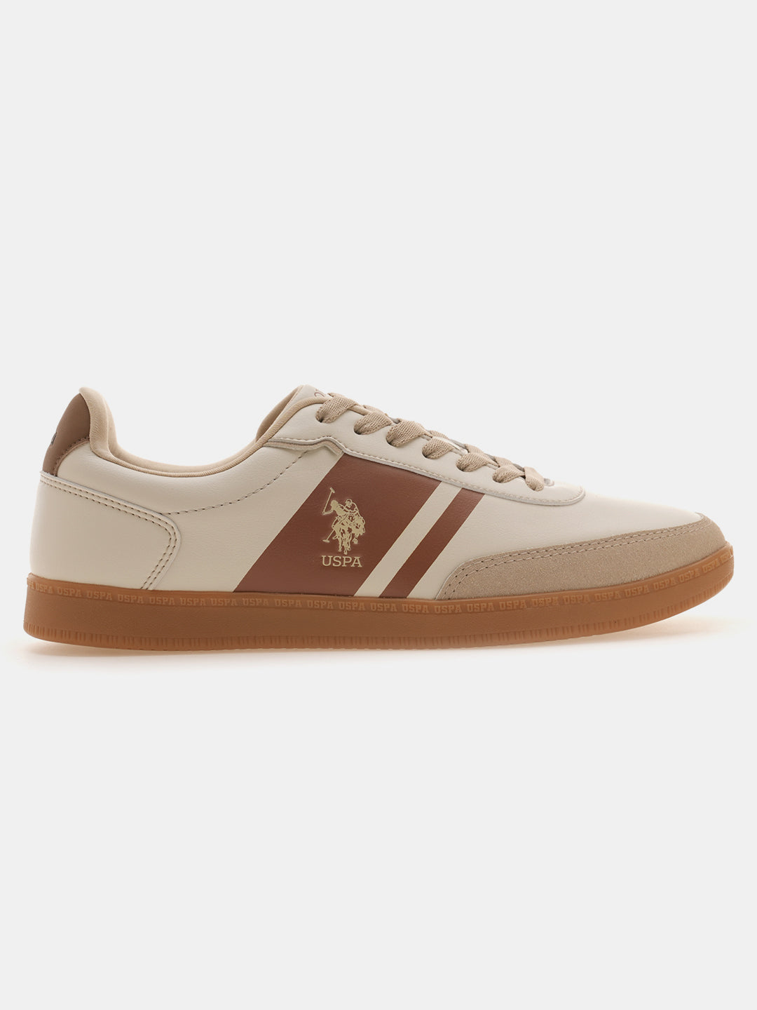 Men Hilton 2.0 Colourblocked Sneakers Beige - U.S. Polo Assn. India | Large