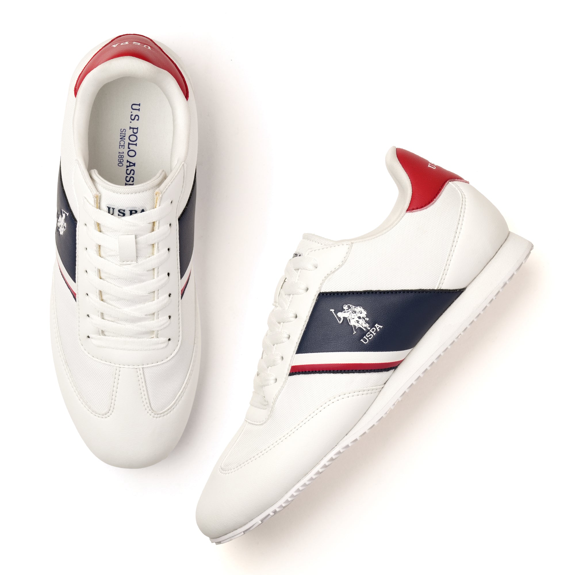 Men Adler 5.0 Colourblocked Sneakers Off White - U.S. Polo Assn. India | Large