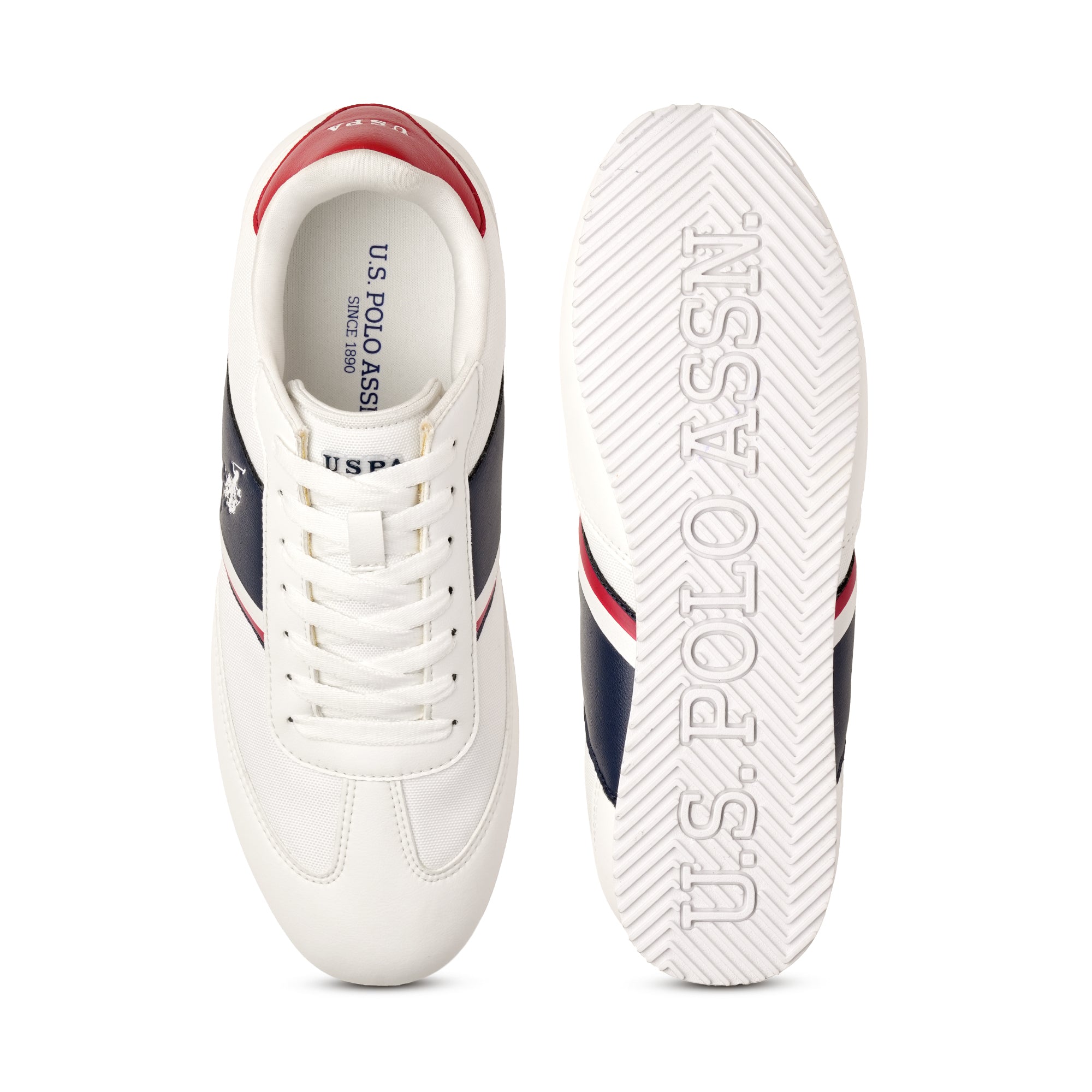 Men Adler 5.0 Colourblocked Sneakers Off White - U.S. Polo Assn. India | Large