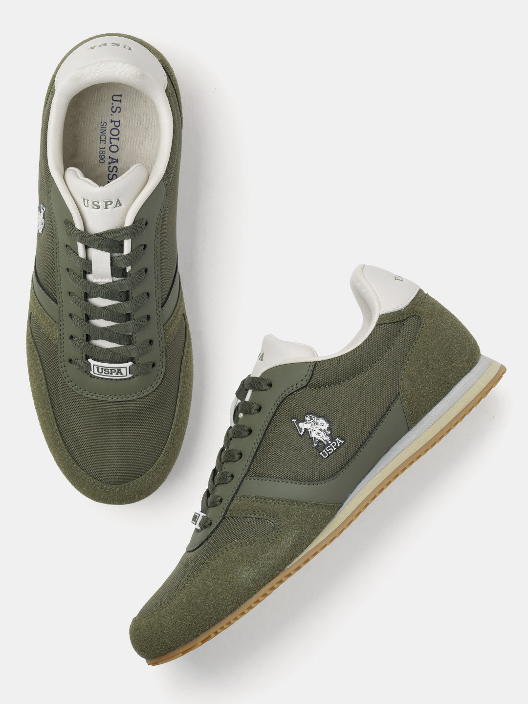Clemt 4.0 Colourblocked Sneakers Olive - U.S. Polo Assn. India | Large
