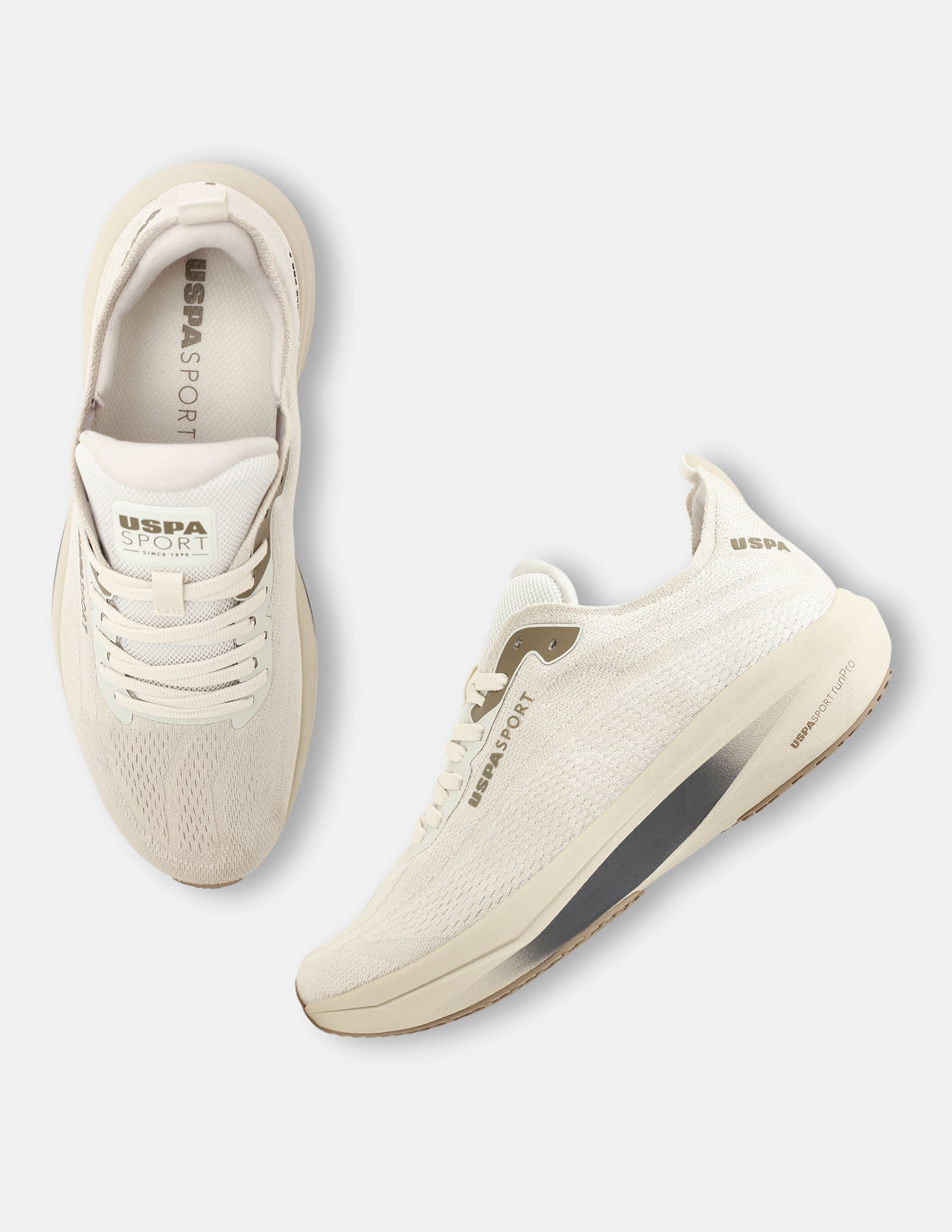 Round Toe Field Pro 4 Sneakers Beige - U.S. Polo Assn. India | Large